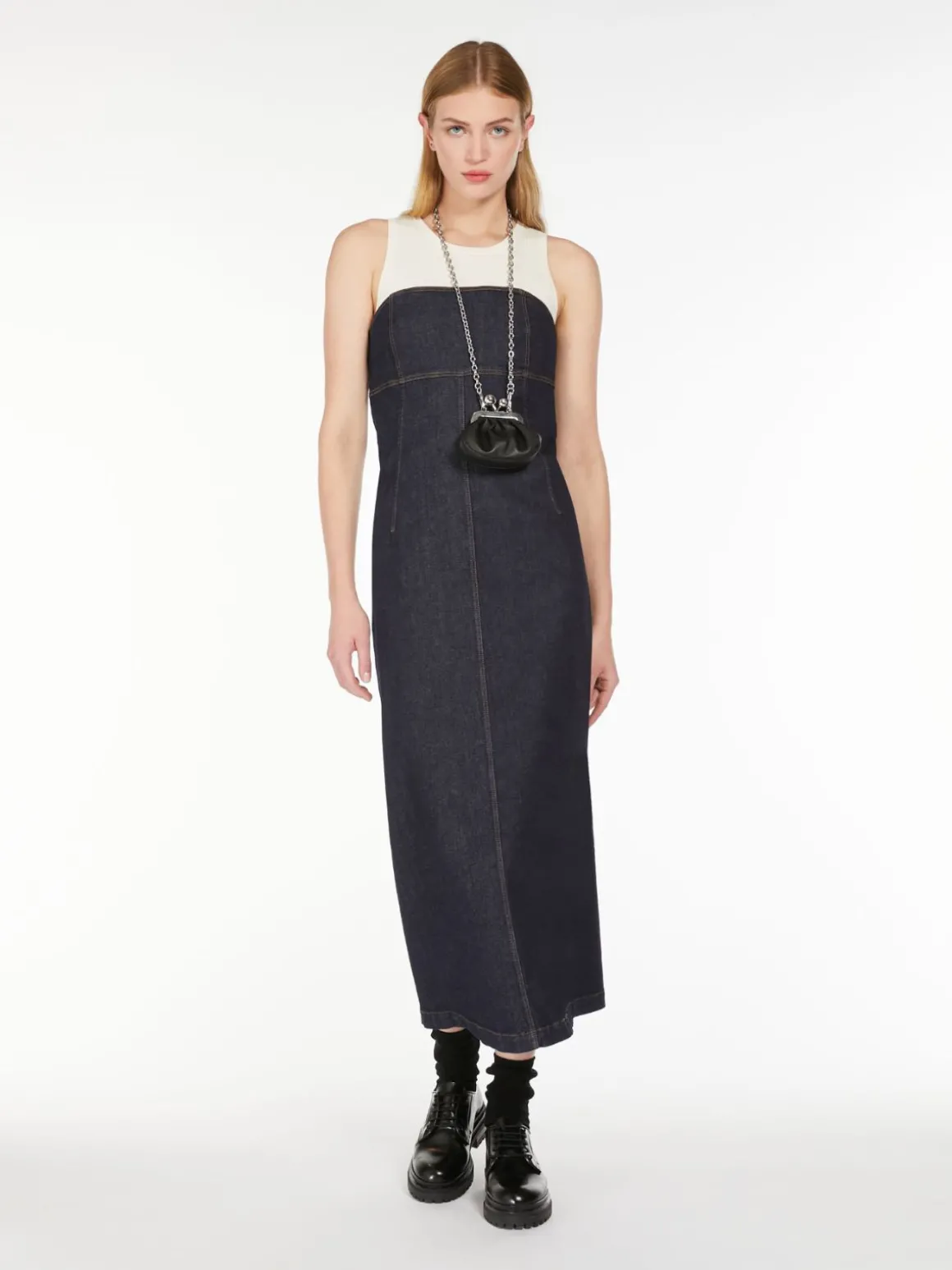 Fashion Abito bustier in denim Abiti