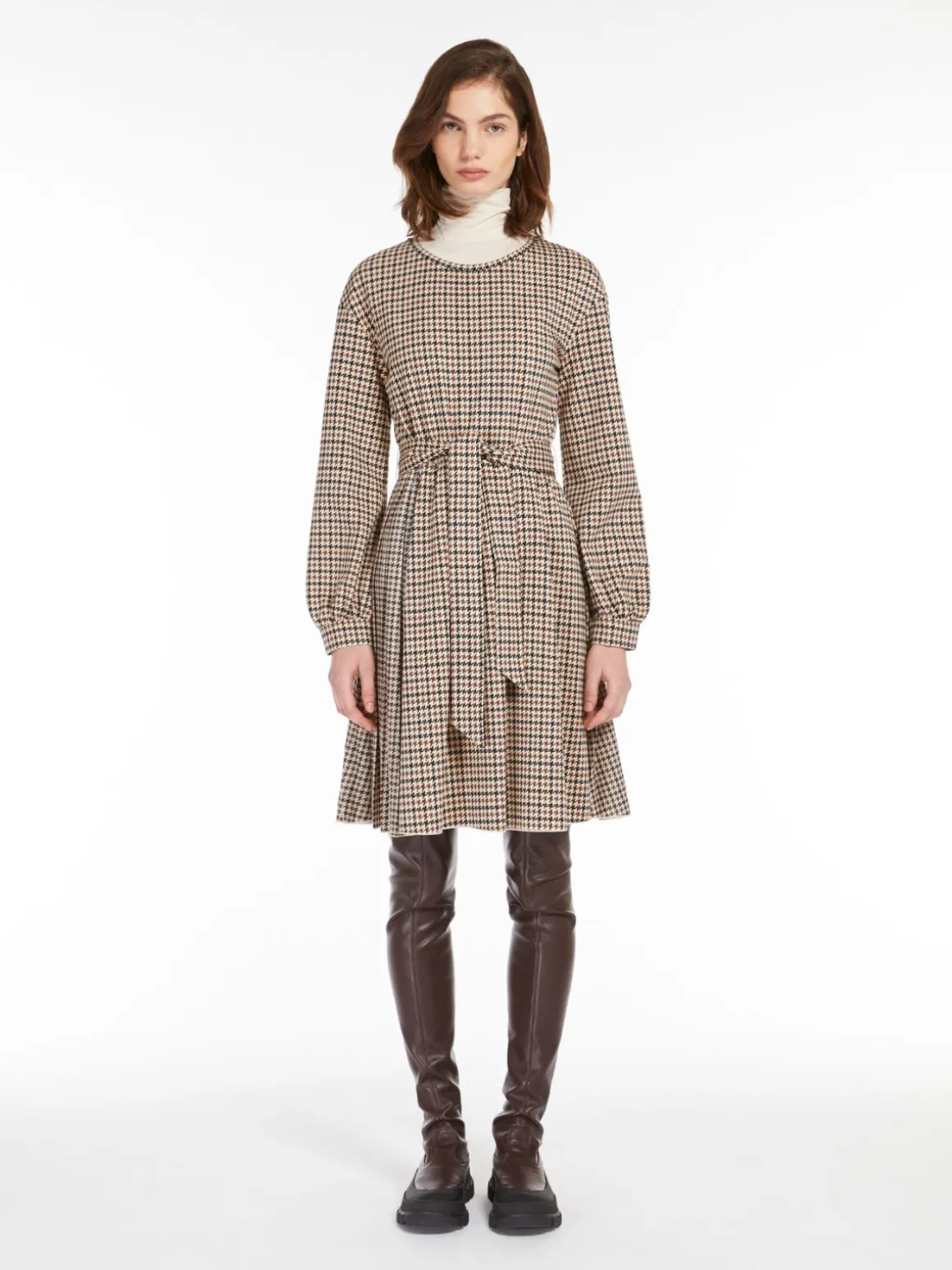 Outlet Abito fit and flare in jersey stampato Abiti