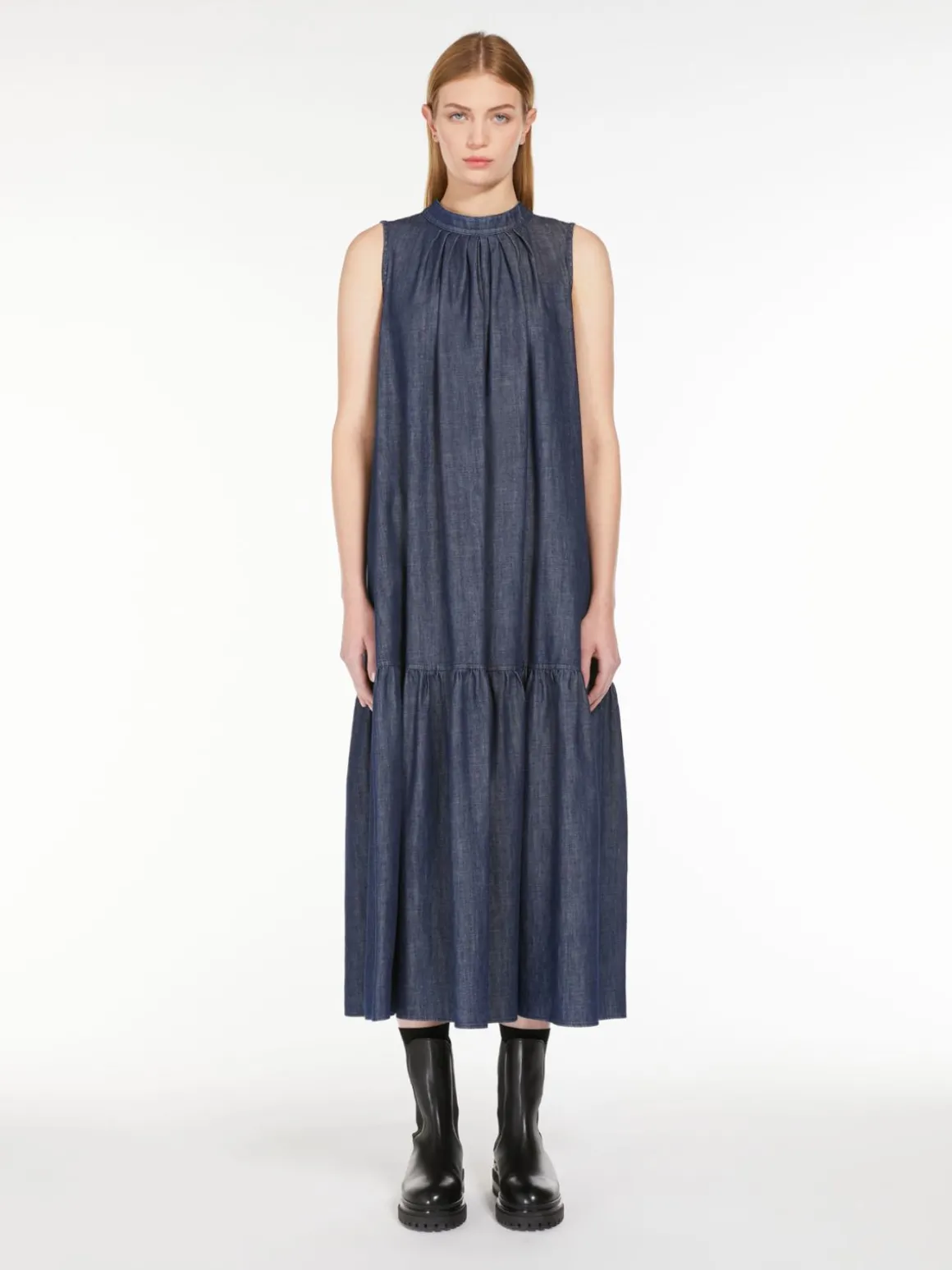 Outlet Abito lungo in denim Abiti