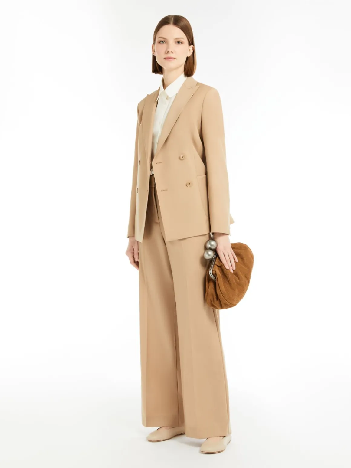 Clearance Blazer doppiopetto in tela di lana stretch Giacche Eblazer