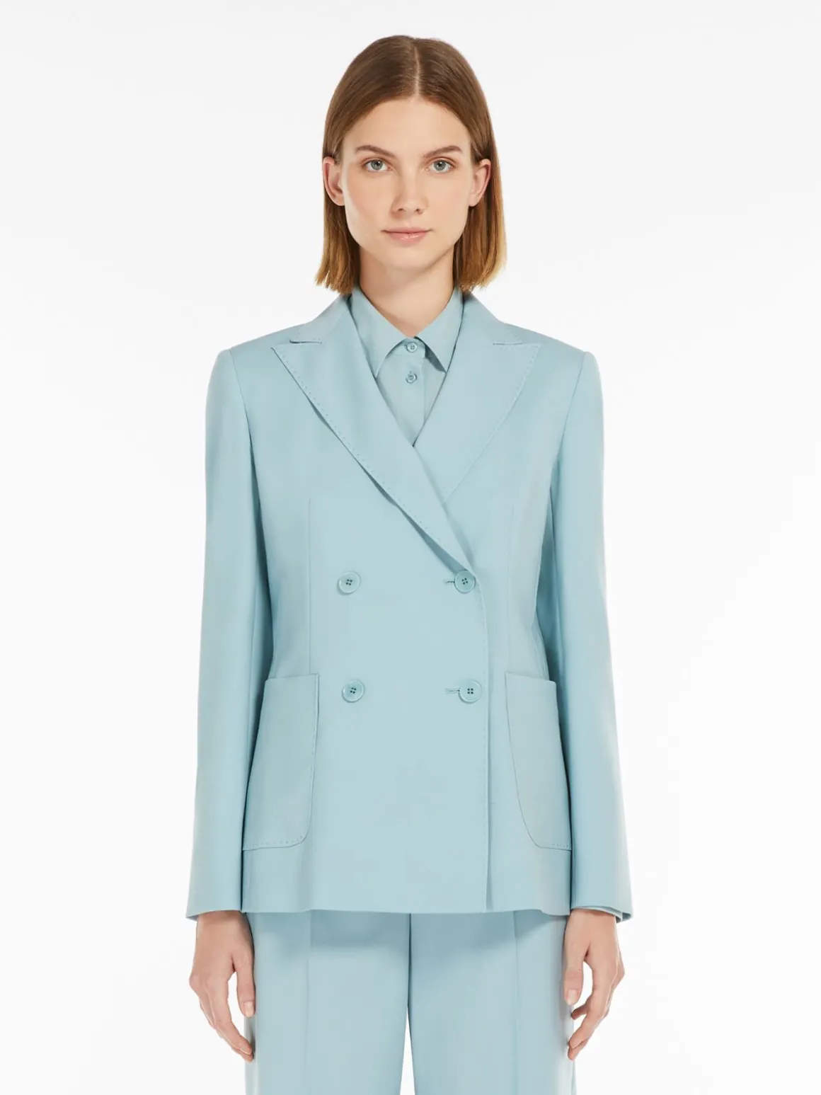 Online Blazer doppiopetto in tela di lana stretch Giacche Eblazer | Completie Tailleur