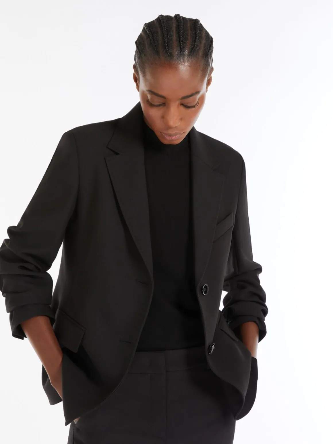 blazer_monopetto_in_tela_di_mista_viscosa_3.webp New Blazer monopetto in tela di mista viscosa Giacche Eblazer