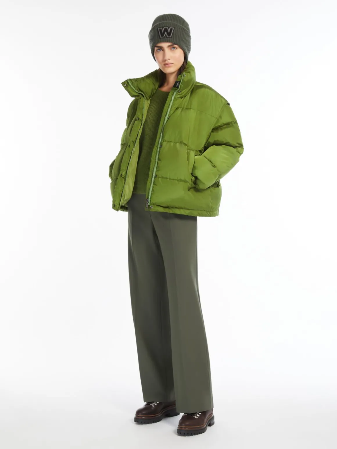 Best Sale Bomber crop in taffetà antigoccia Imbottiti E Parka