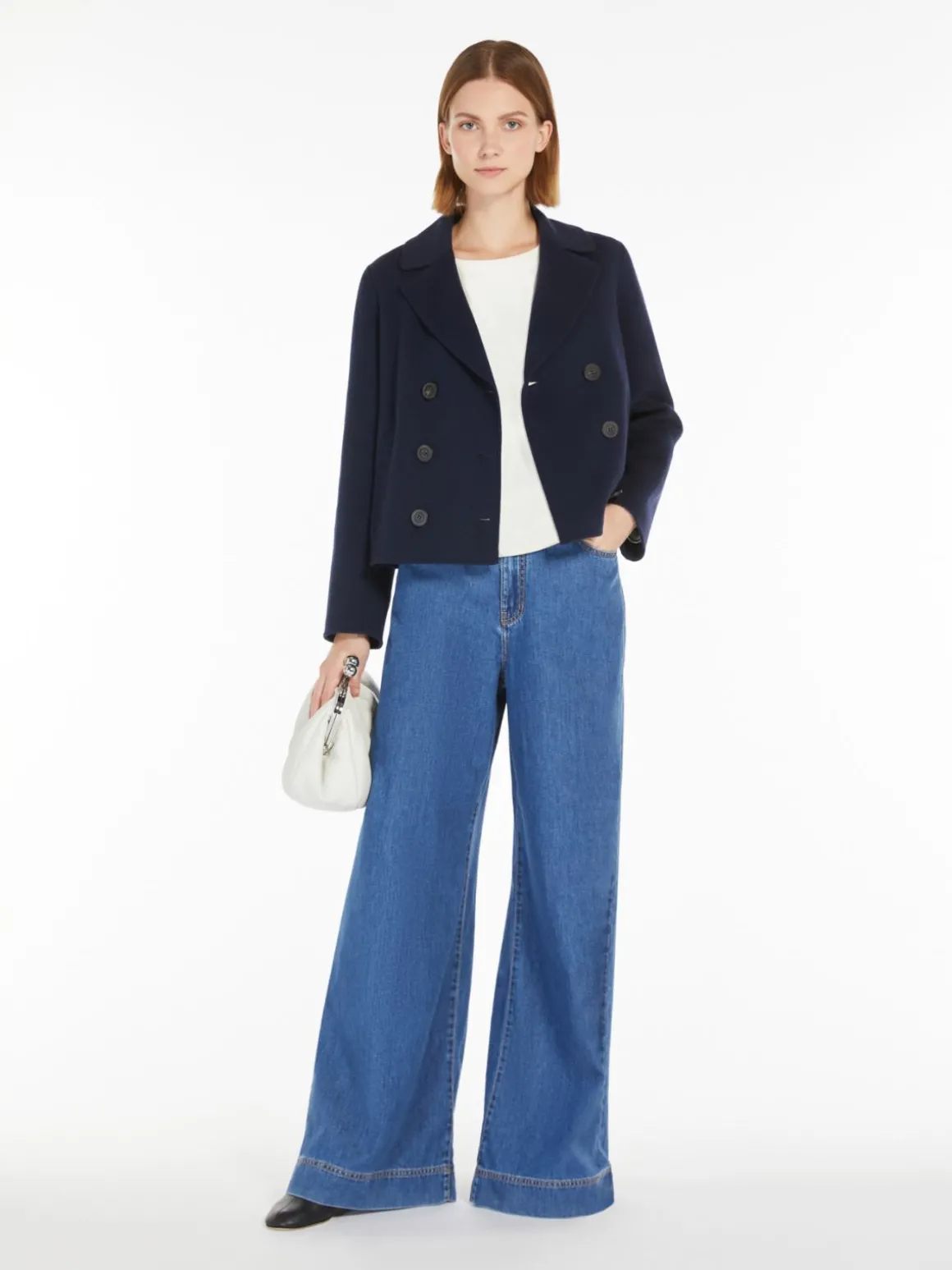 New Caban doppiopetto in double di lana Giacche Eblazer
