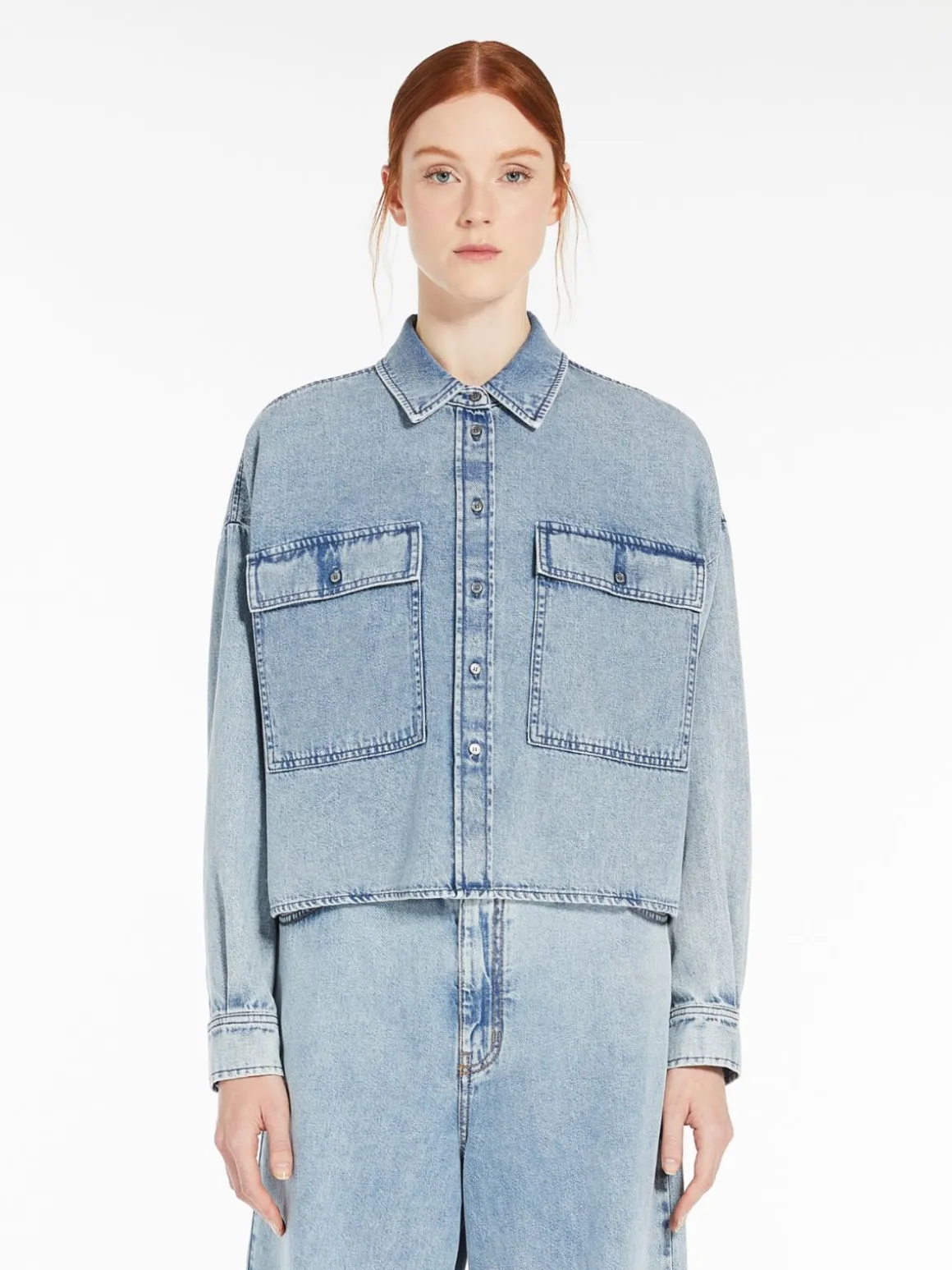 Discount Camicia boxy in denim Camicie E Bluse