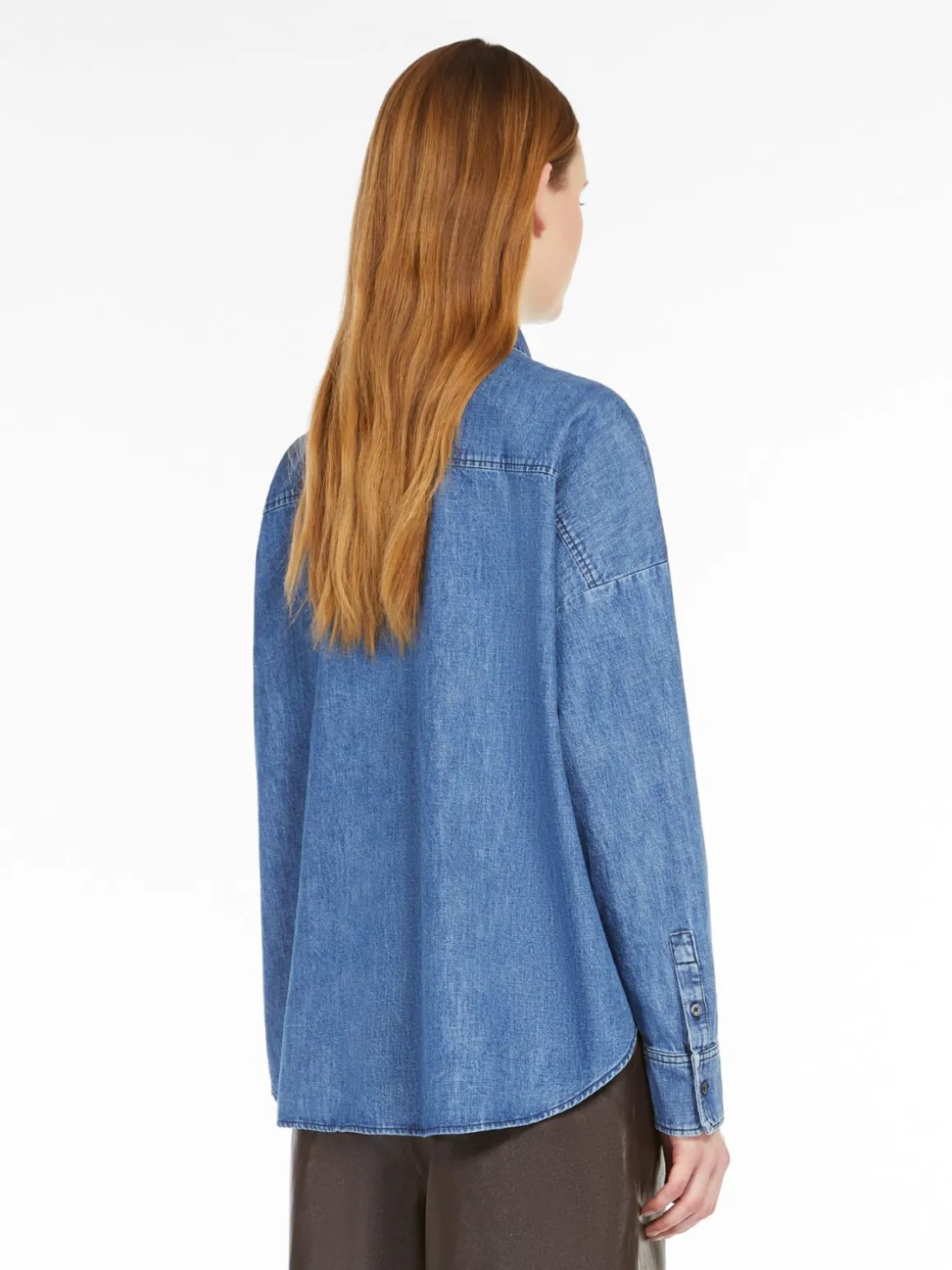 camicia_crop_in_denim_di_cotone_2.webp Flash Sale Camicia crop in denim di cotone Camicie E Bluse
