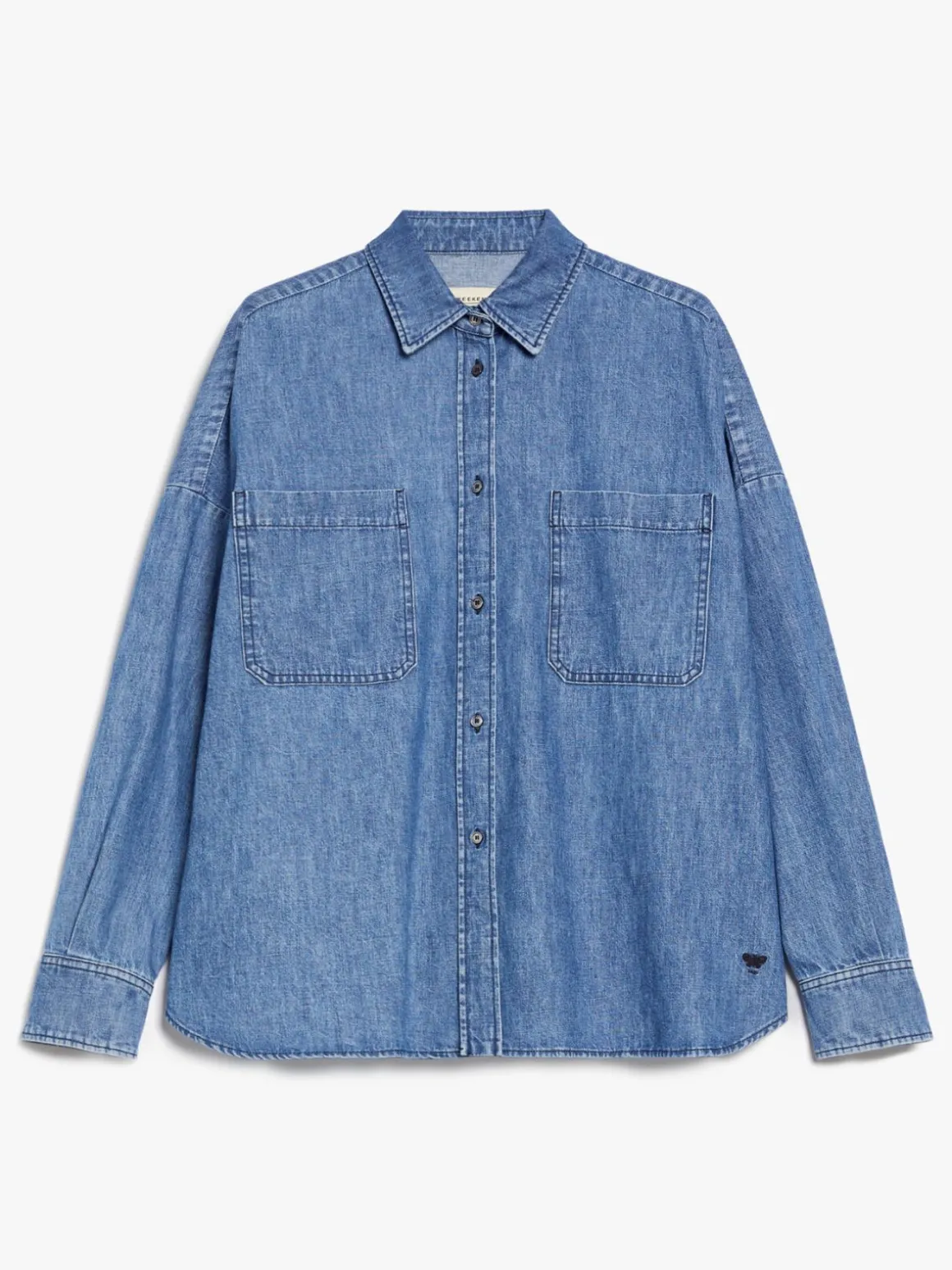 camicia_crop_in_denim_di_cotone_4.webp Flash Sale Camicia crop in denim di cotone Camicie E Bluse
