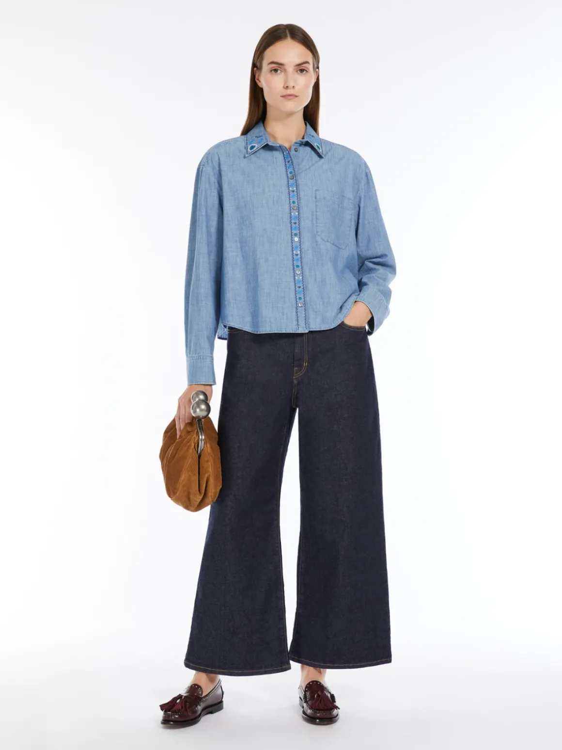 Discount Camicia in chambray di cotone Camicie E Bluse
