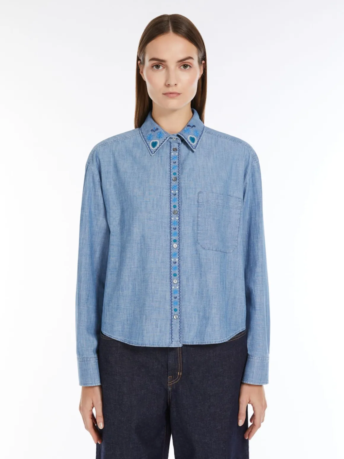 Discount Camicia in chambray di cotone Camicie E Bluse
