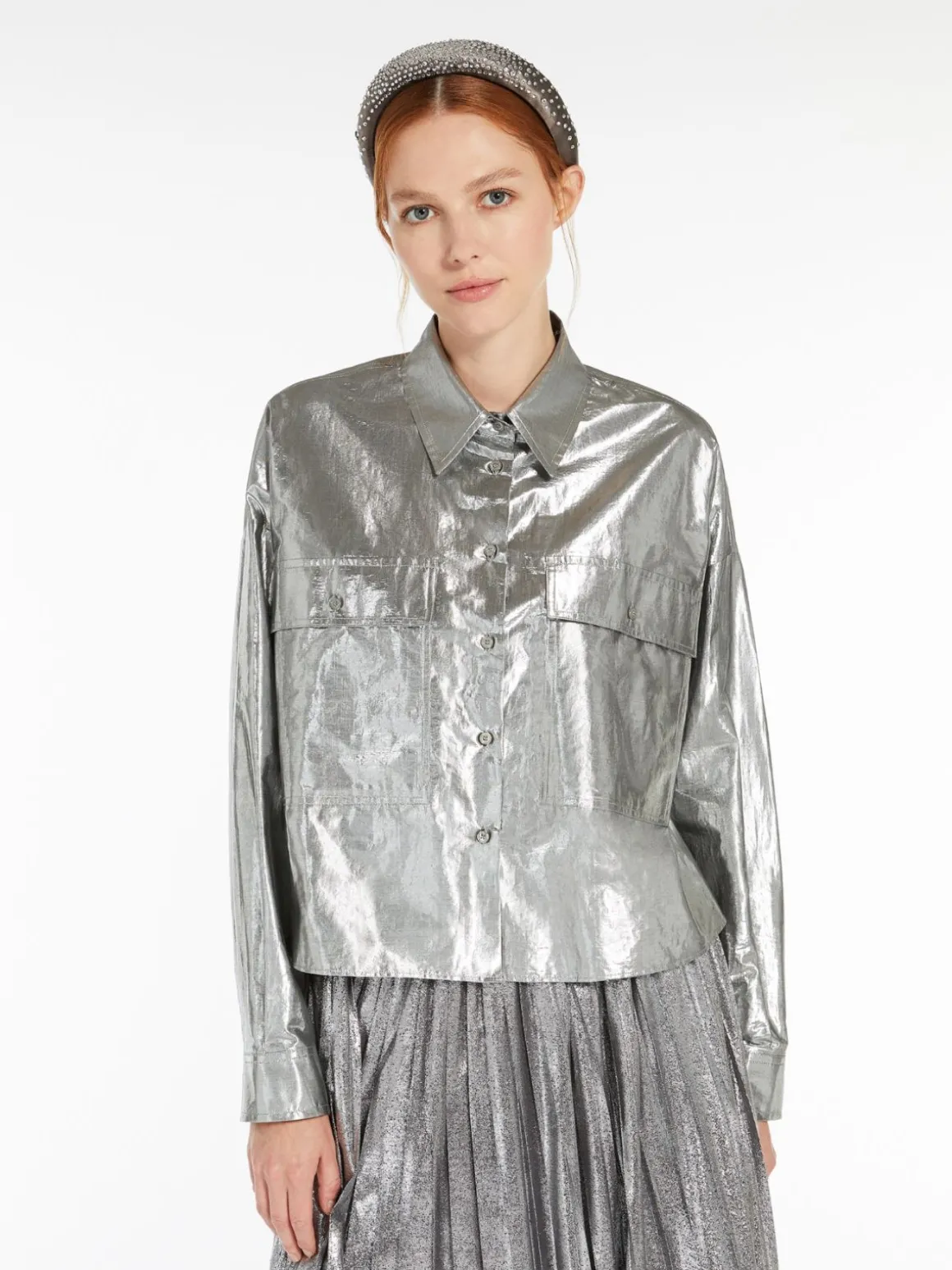 camicia_in_cotone_lam_3.webp Sale Camicia in cotone lamé Camicie E Bluse