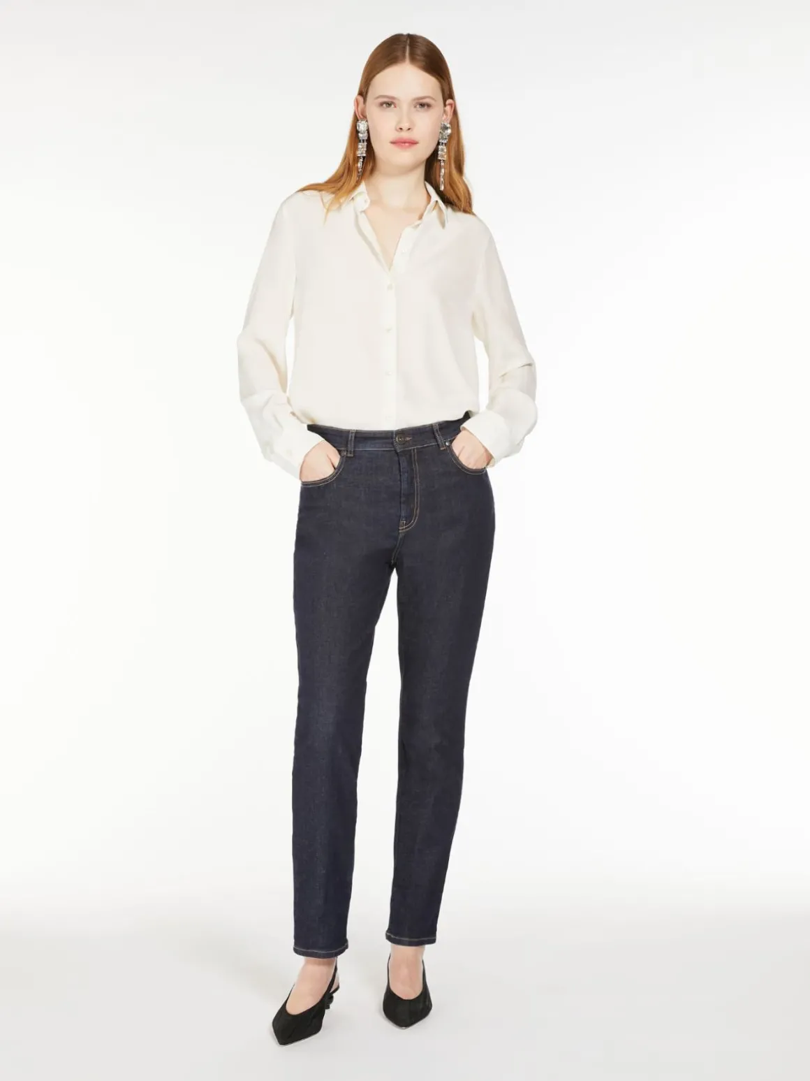 Cheap Camicia in crêpe de Chine lavata Camicie E Bluse