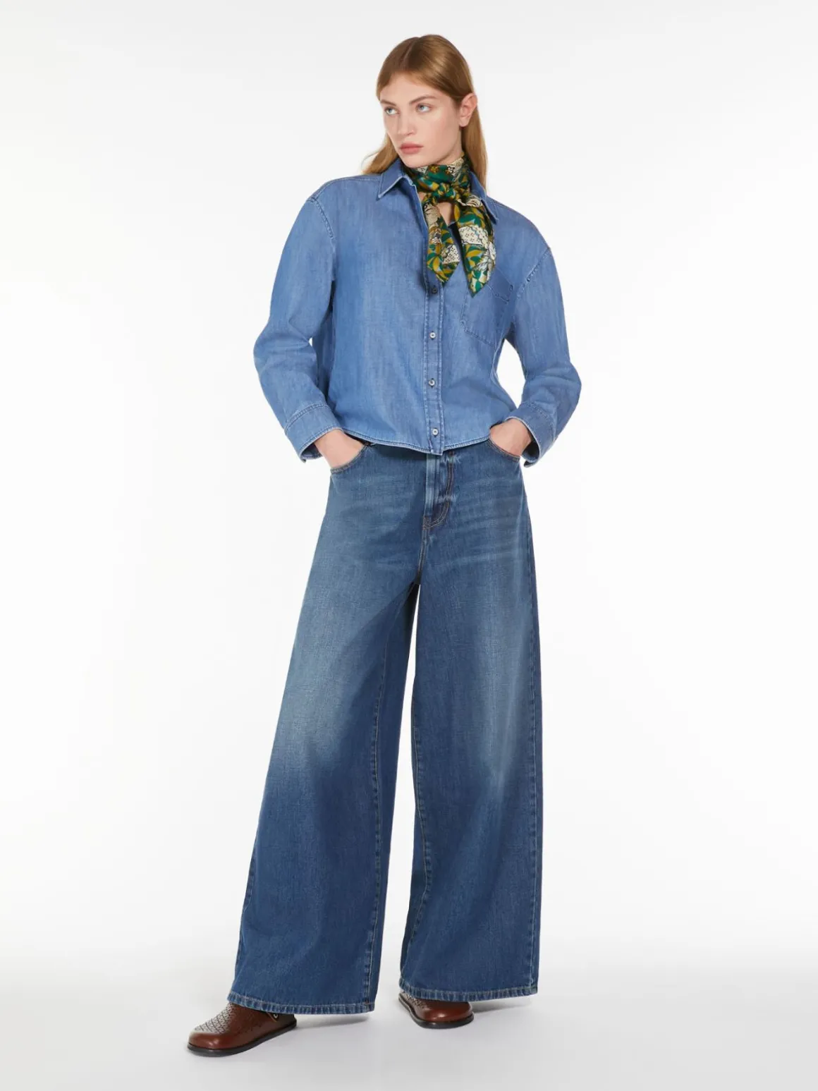 Shop Camicia in denim di cotone Camicie E Bluse