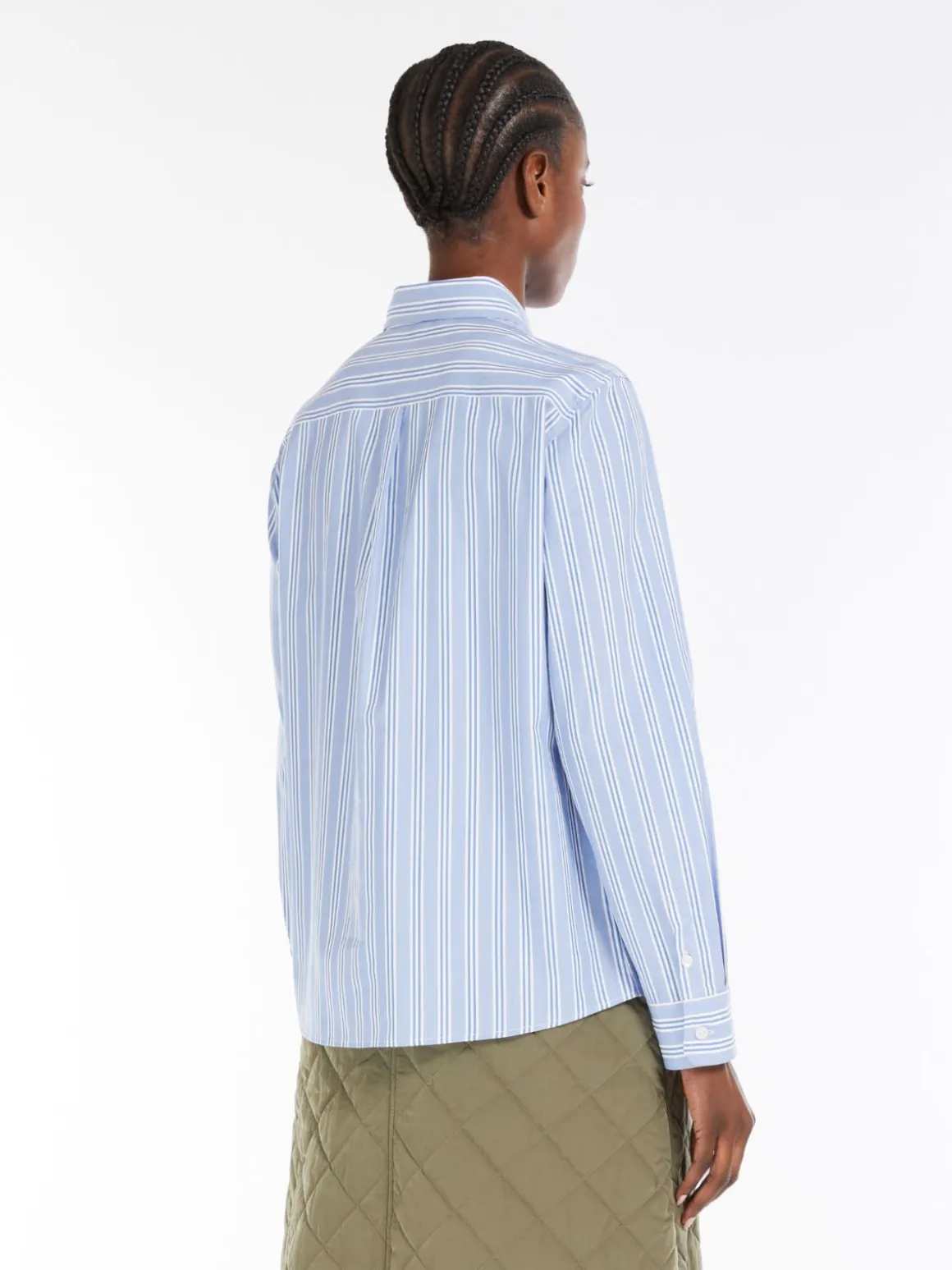 camicia_in_popeline_di_cotone_rigato_2.webp Hot Camicia in popeline di cotone rigato Camicie E Bluse