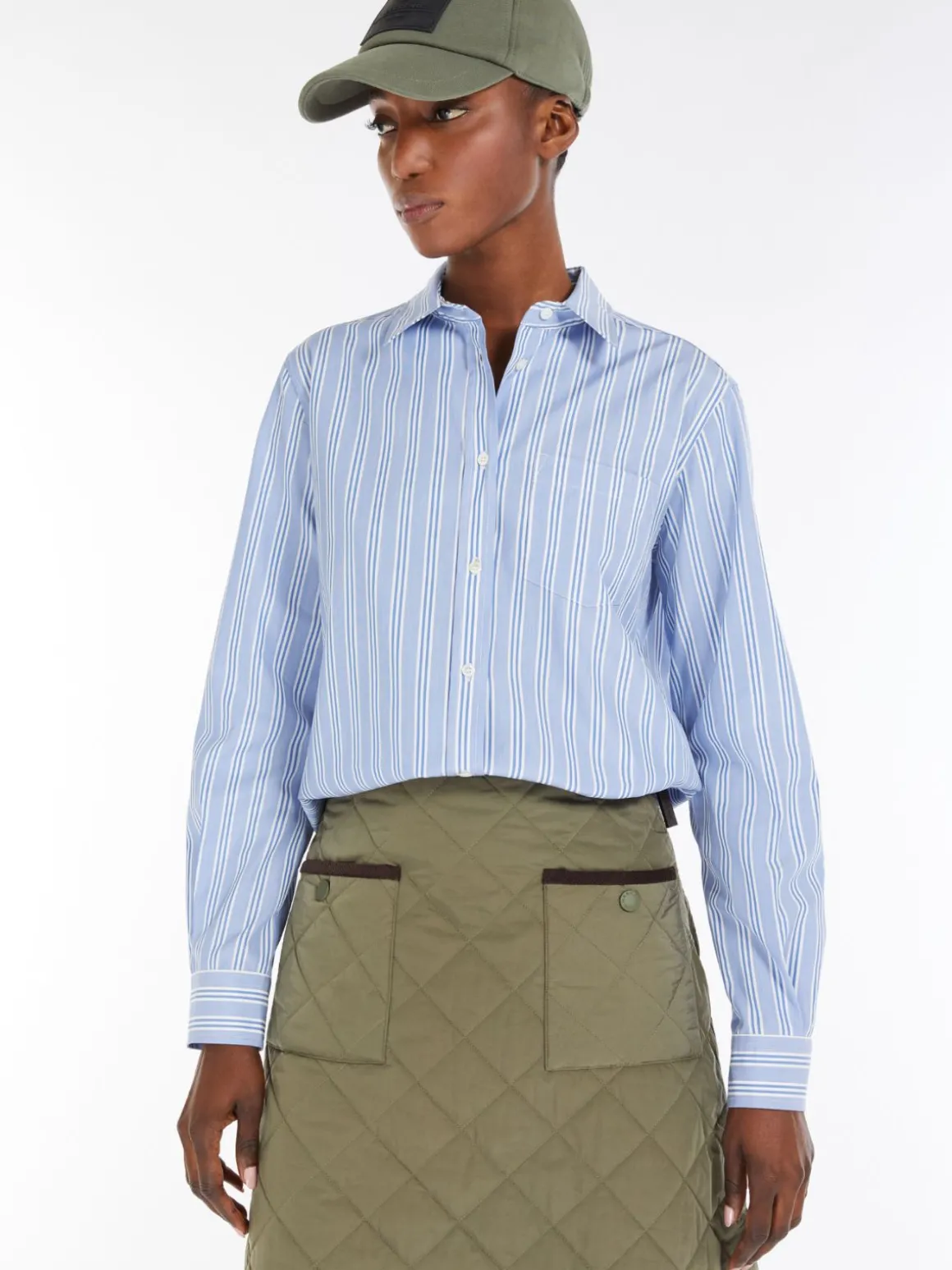 camicia_in_popeline_di_cotone_rigato_3.webp Hot Camicia in popeline di cotone rigato Camicie E Bluse