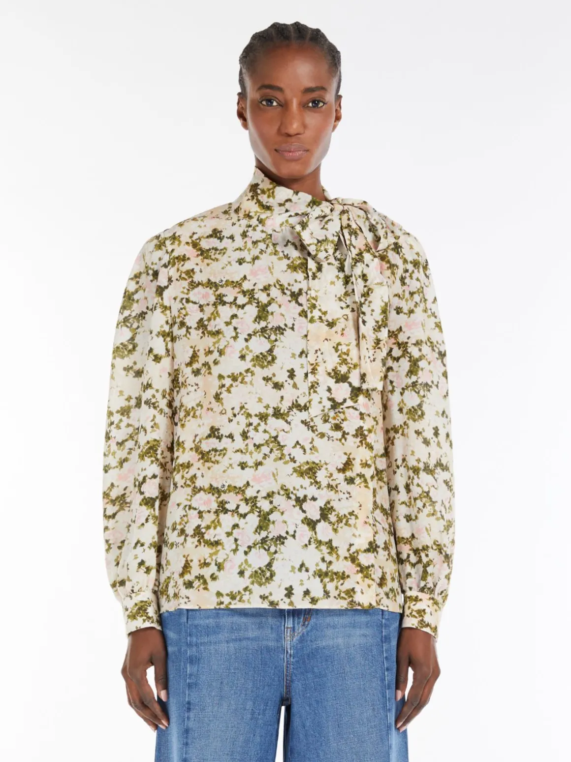 Discount Camicia in seta con fiocco Camicie E Bluse