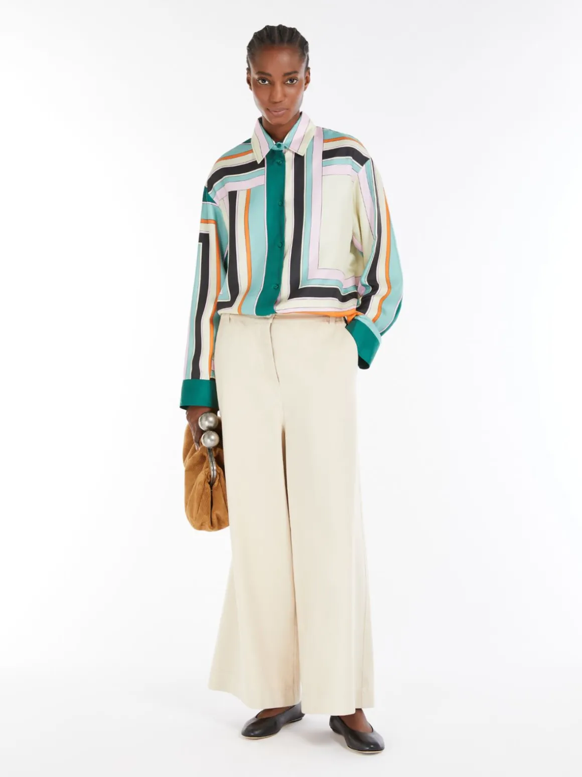 Cheap Camicia in twill di seta stampata Camicie E Bluse
