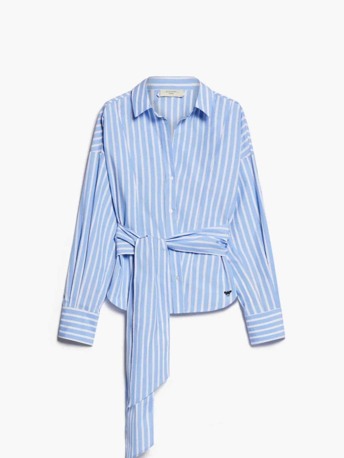 camicia_incrociata_in_popeline_di_cotone_4.webp Online Camicia incrociata in popeline di cotone Camicie E Bluse