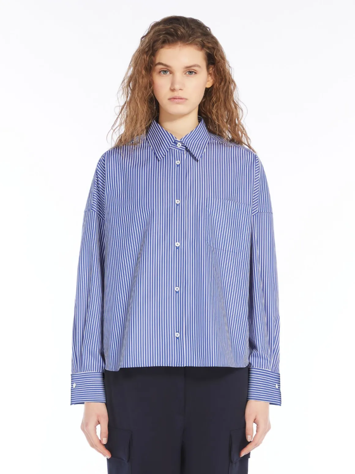 Online Camicia over in popeline Camicie E Bluse