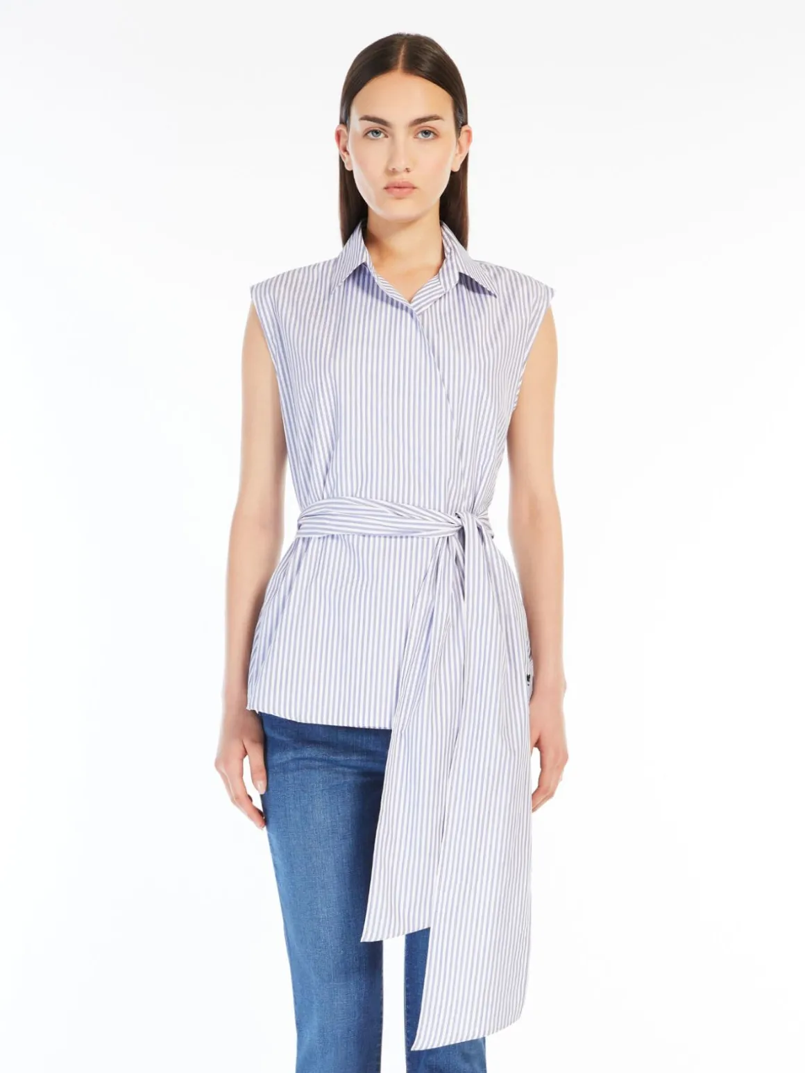 Clearance Camicia smanicata in popeline Camicie E Bluse