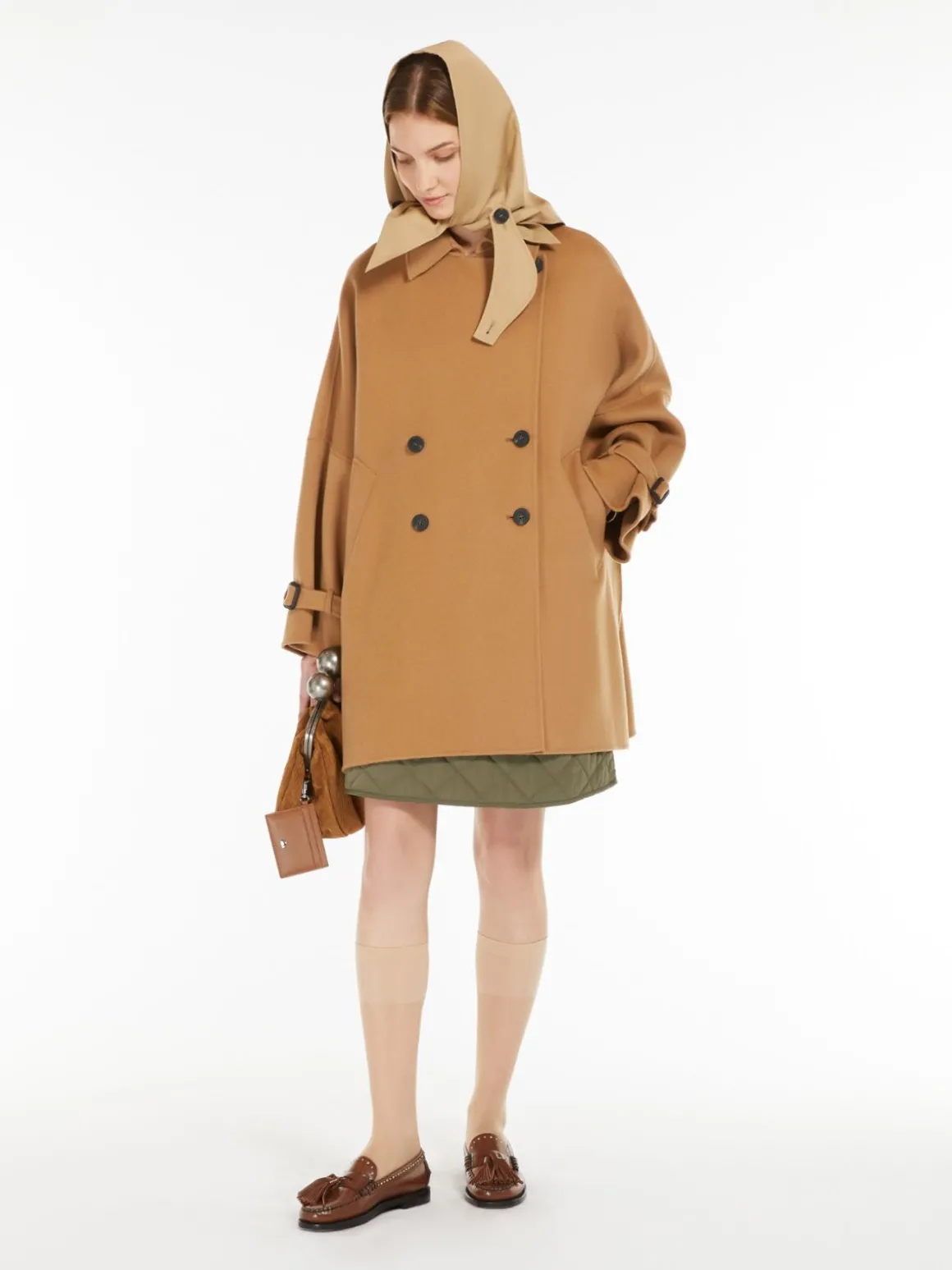 Store Cappotto ampio in double di mista lana Cappottietrench