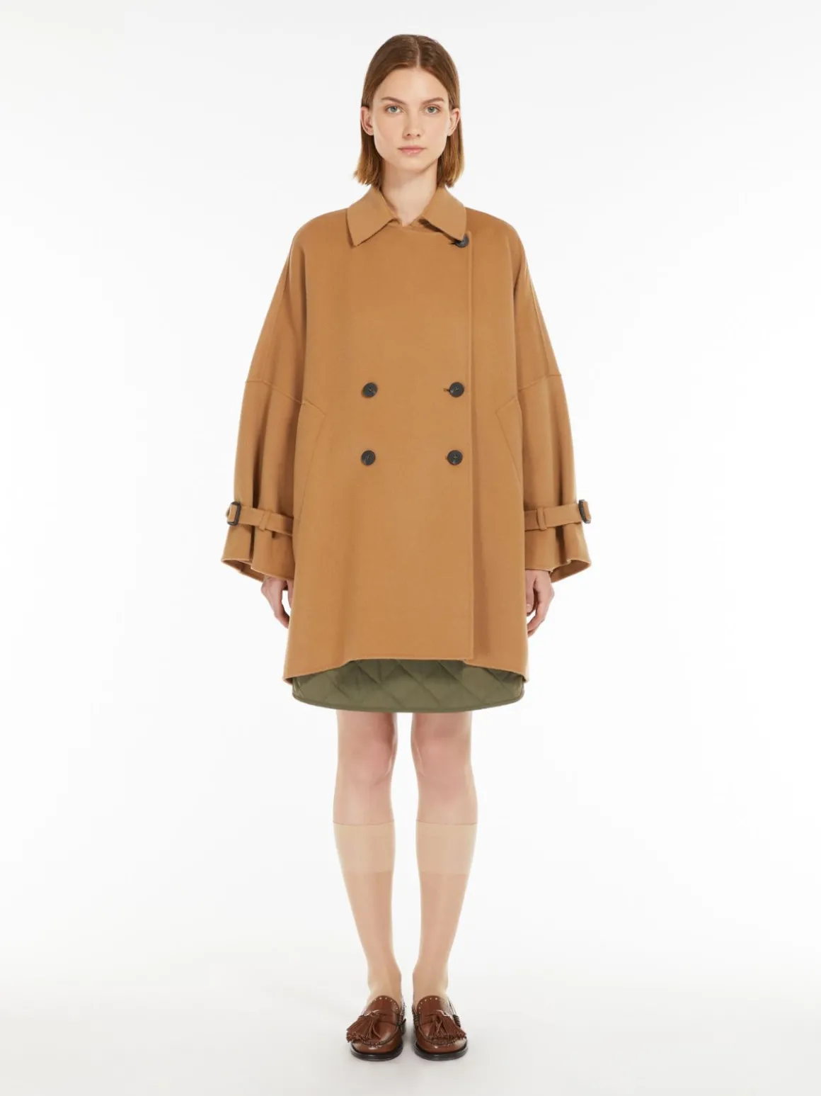 Store Cappotto ampio in double di mista lana Cappottietrench