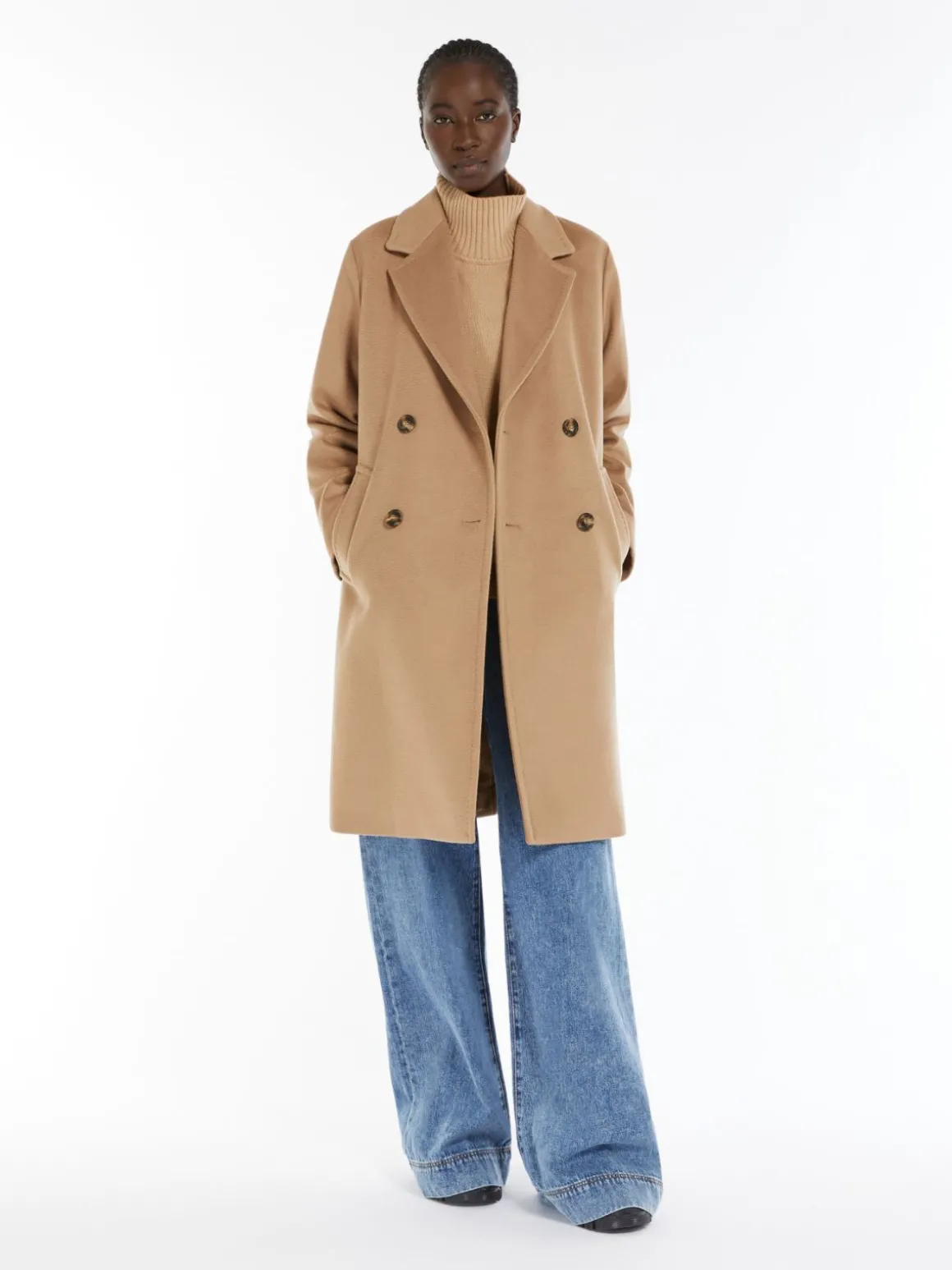 Online Cappotto doppiopetto in drap di lana Cappottietrench