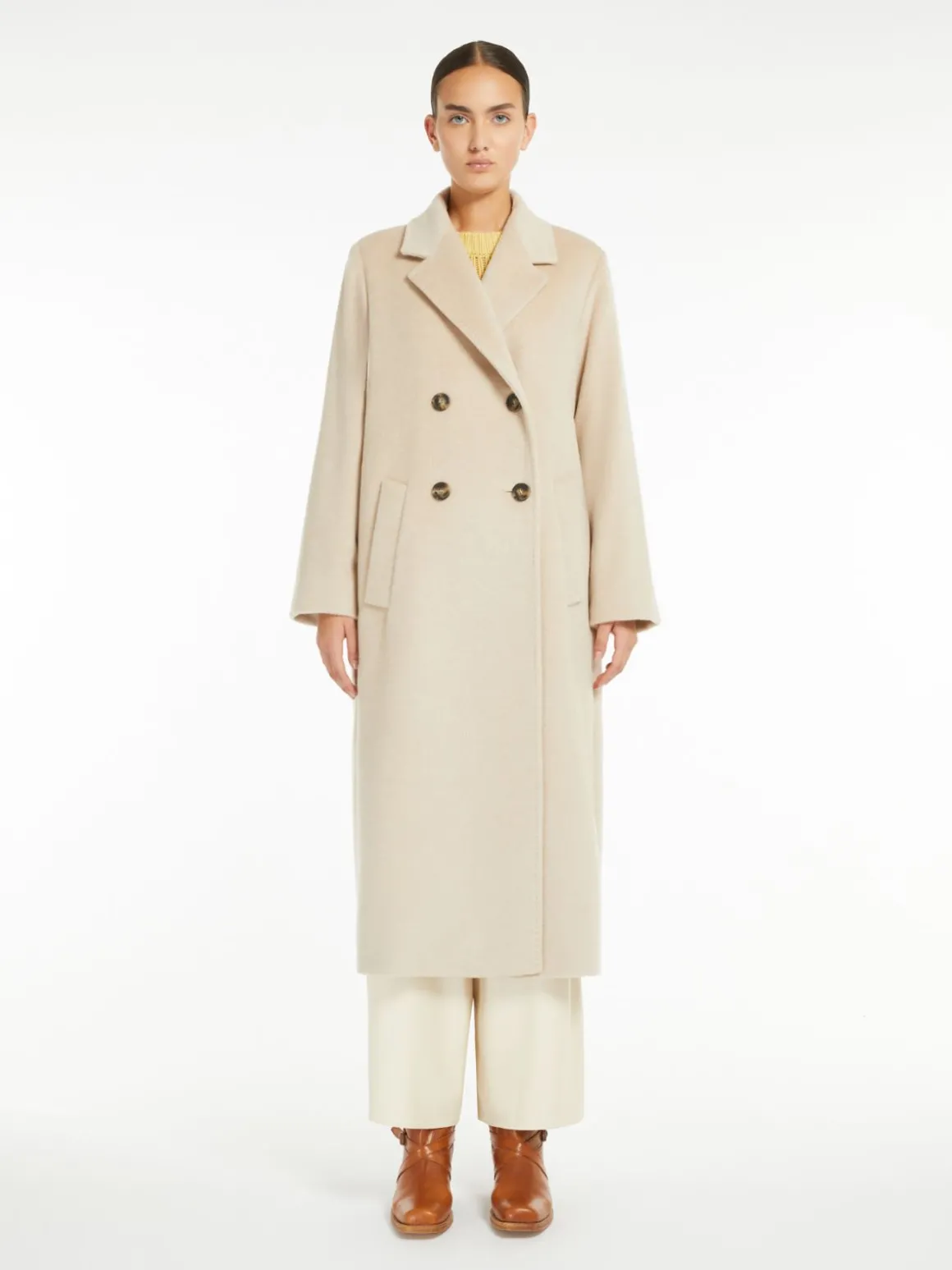 Cheap Cappotto doppiopetto in lana e alpaca Cappottietrench