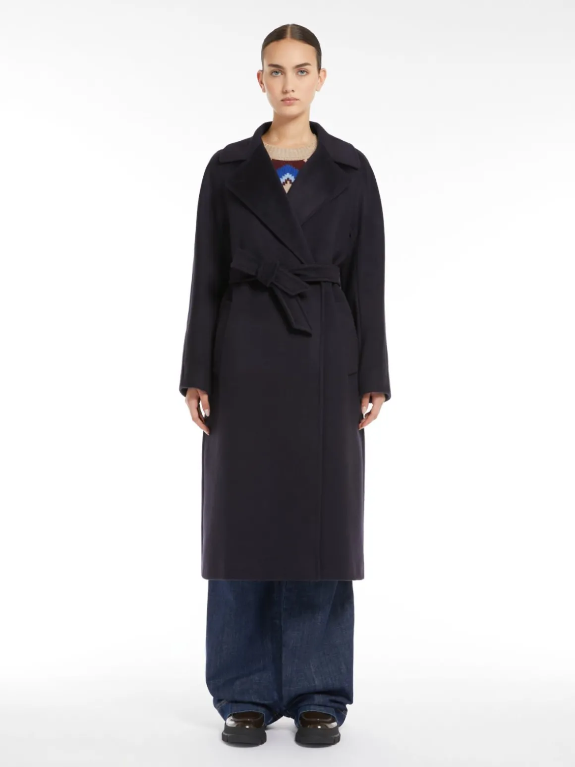 Online Cappotto in lana con cintura Cappottietrench
