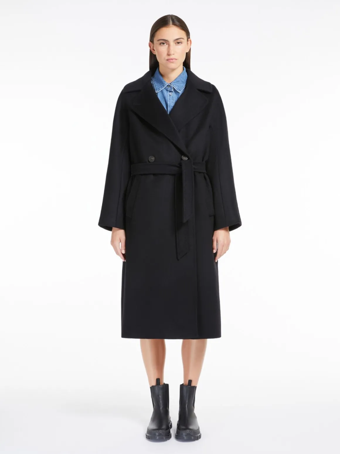 Store Cappotto in lana con cintura Cappottietrench