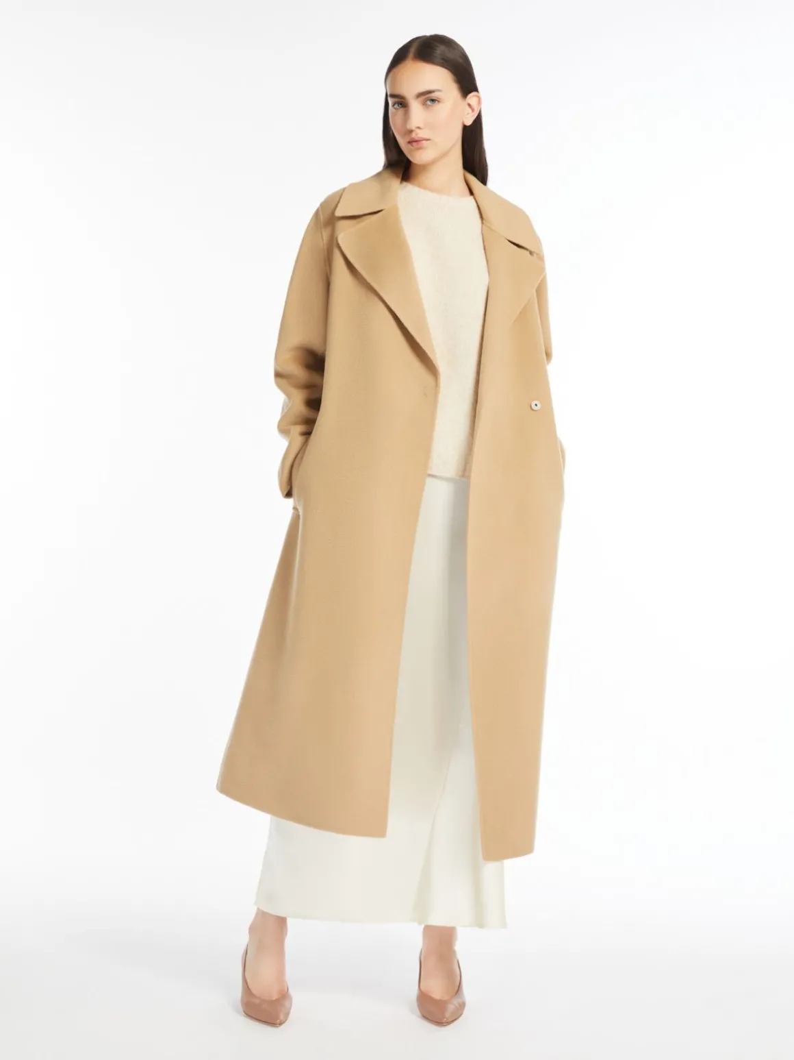 Hot Cappotto lungo a vestaglia in lana Cappottietrench
