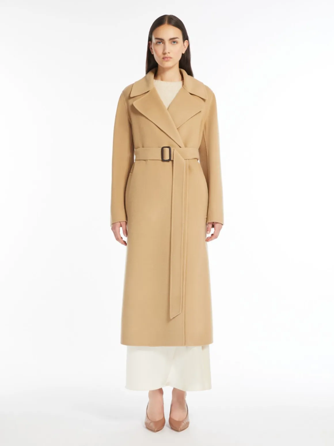 Hot Cappotto lungo a vestaglia in lana Cappottietrench