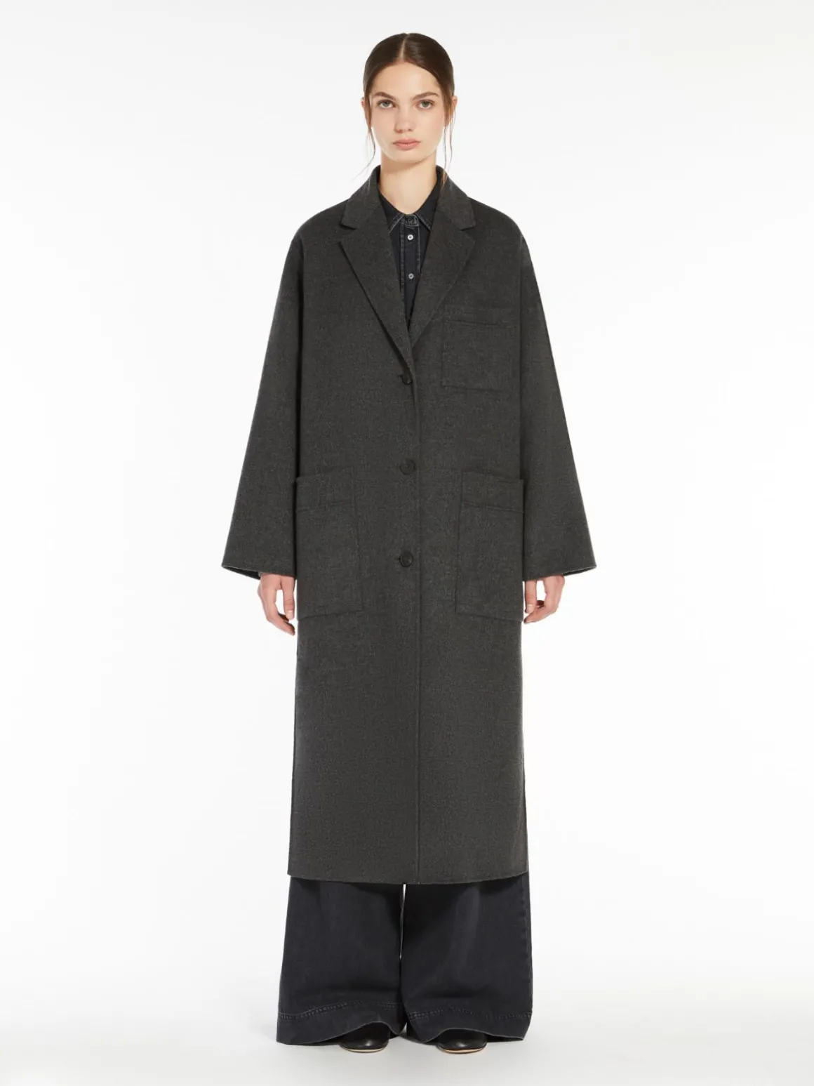 Online Cappotto lungo in double di lana Cappottietrench
