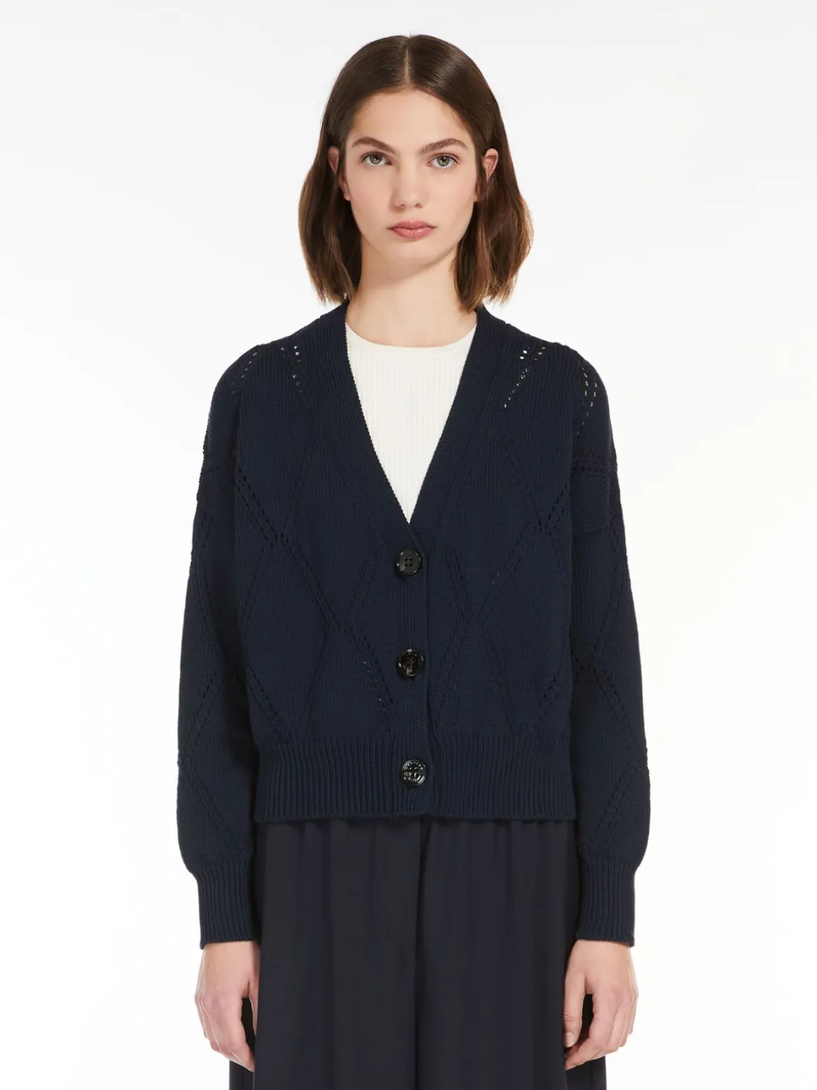 Online Cardigan a V in cotone Maglie