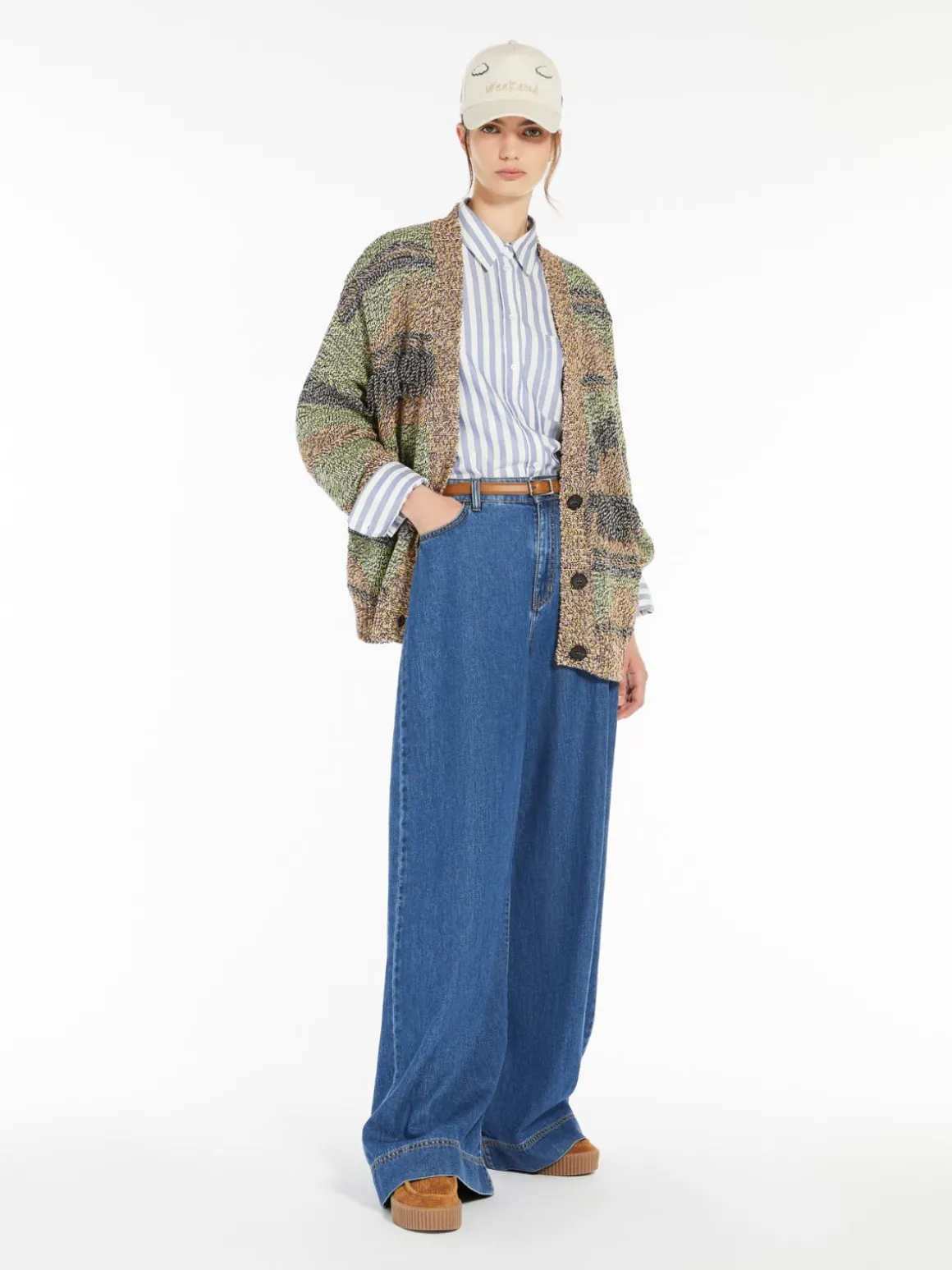 Clearance Cardigan in filato di cotone e lana Maglie