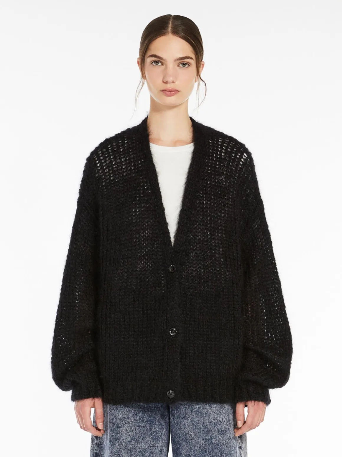 Clearance Cardigan in filato di mohair Maglie