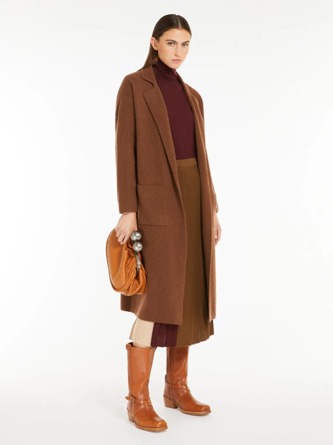 Cheap Cardigan in maglia di lana a coste Maglie