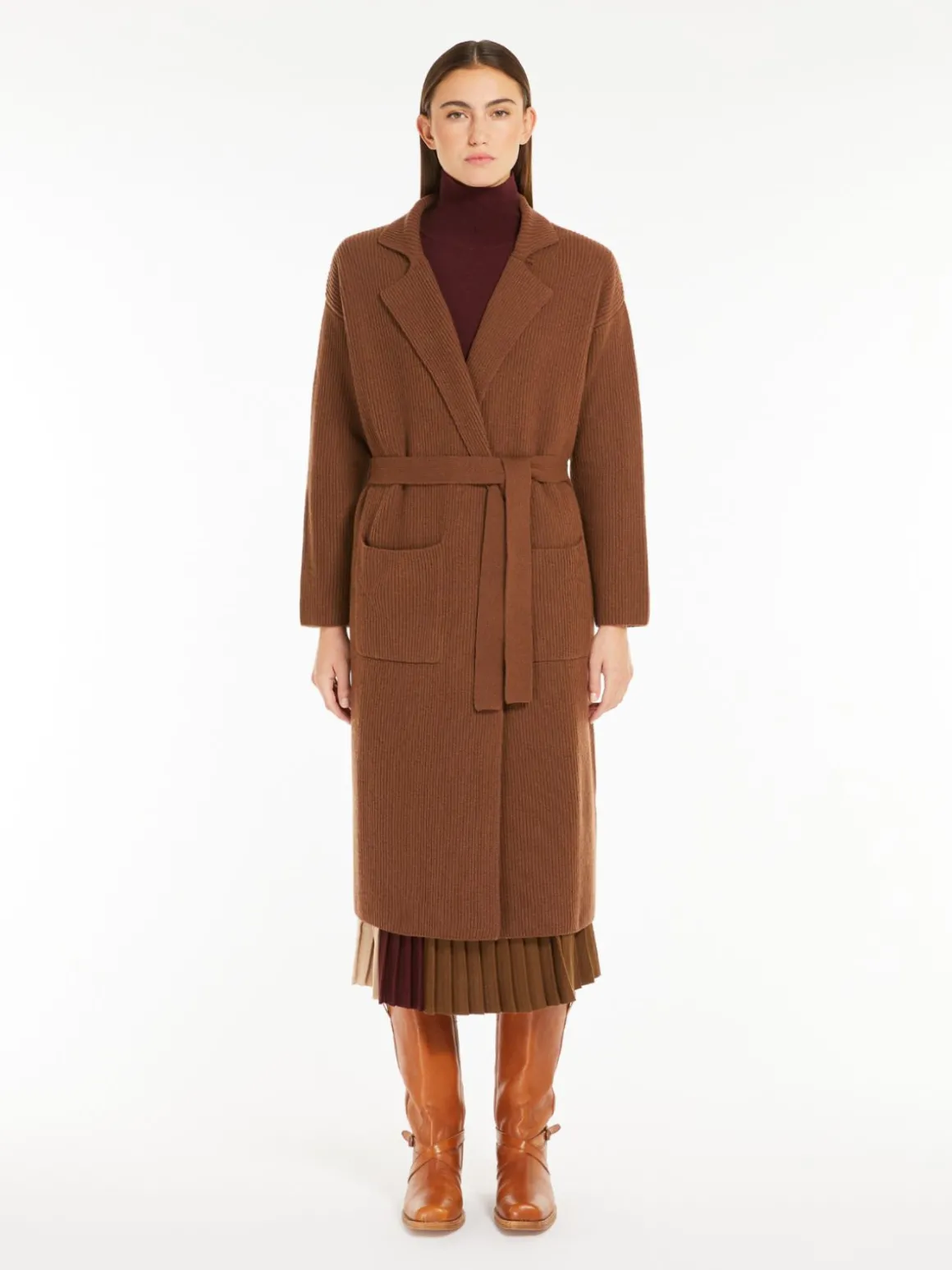 Cheap Cardigan in maglia di lana a coste Maglie