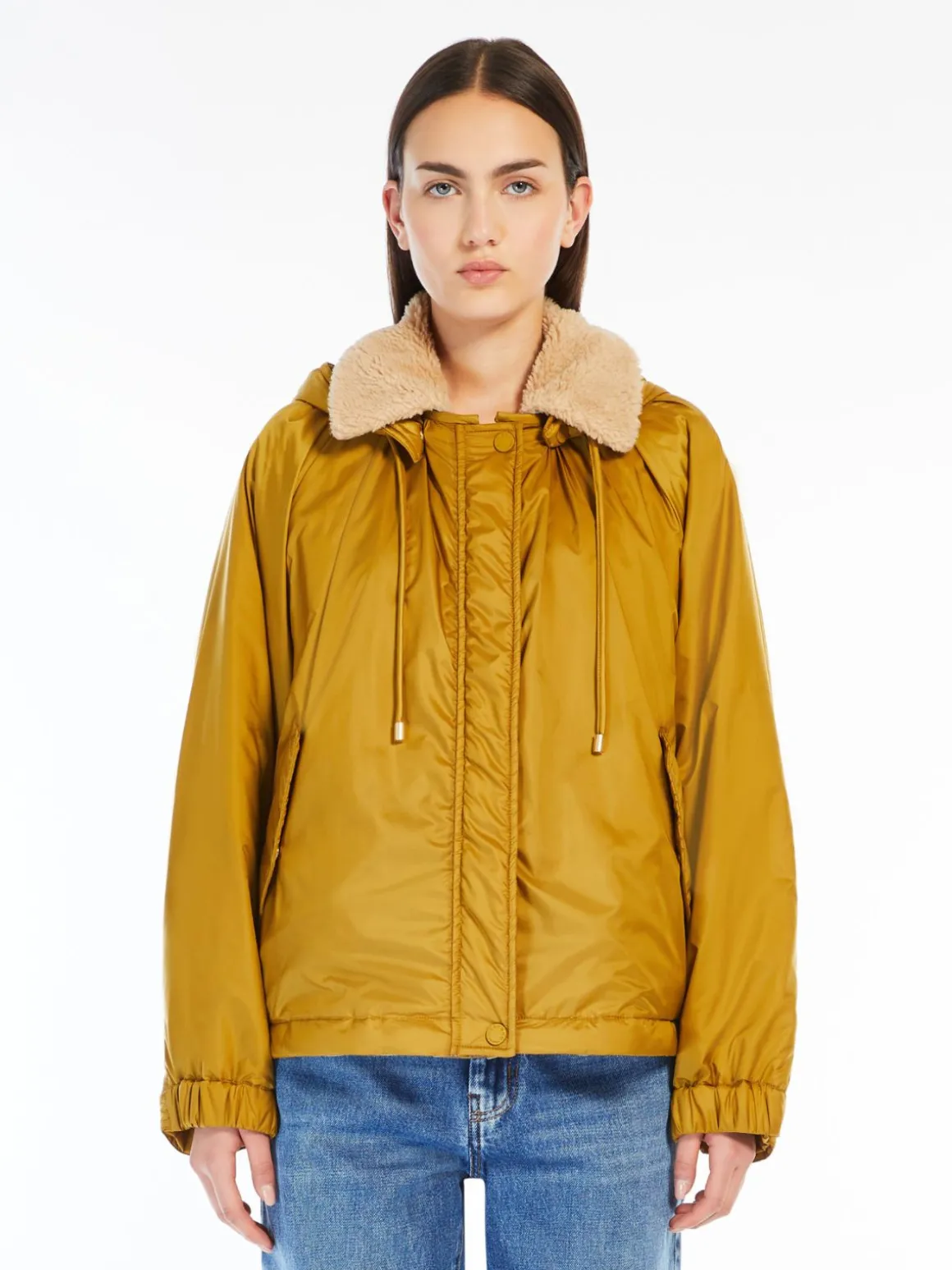 Outlet Giacca a vento reversibile in tela antigoccia Imbottiti E Parka