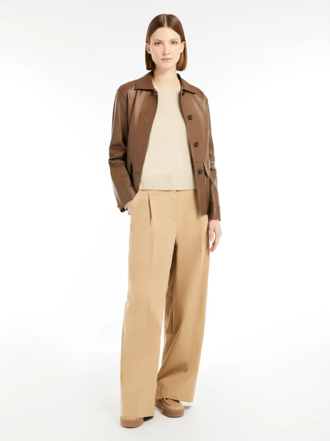 Clearance Giacca A-line in nappa Giacche Eblazer