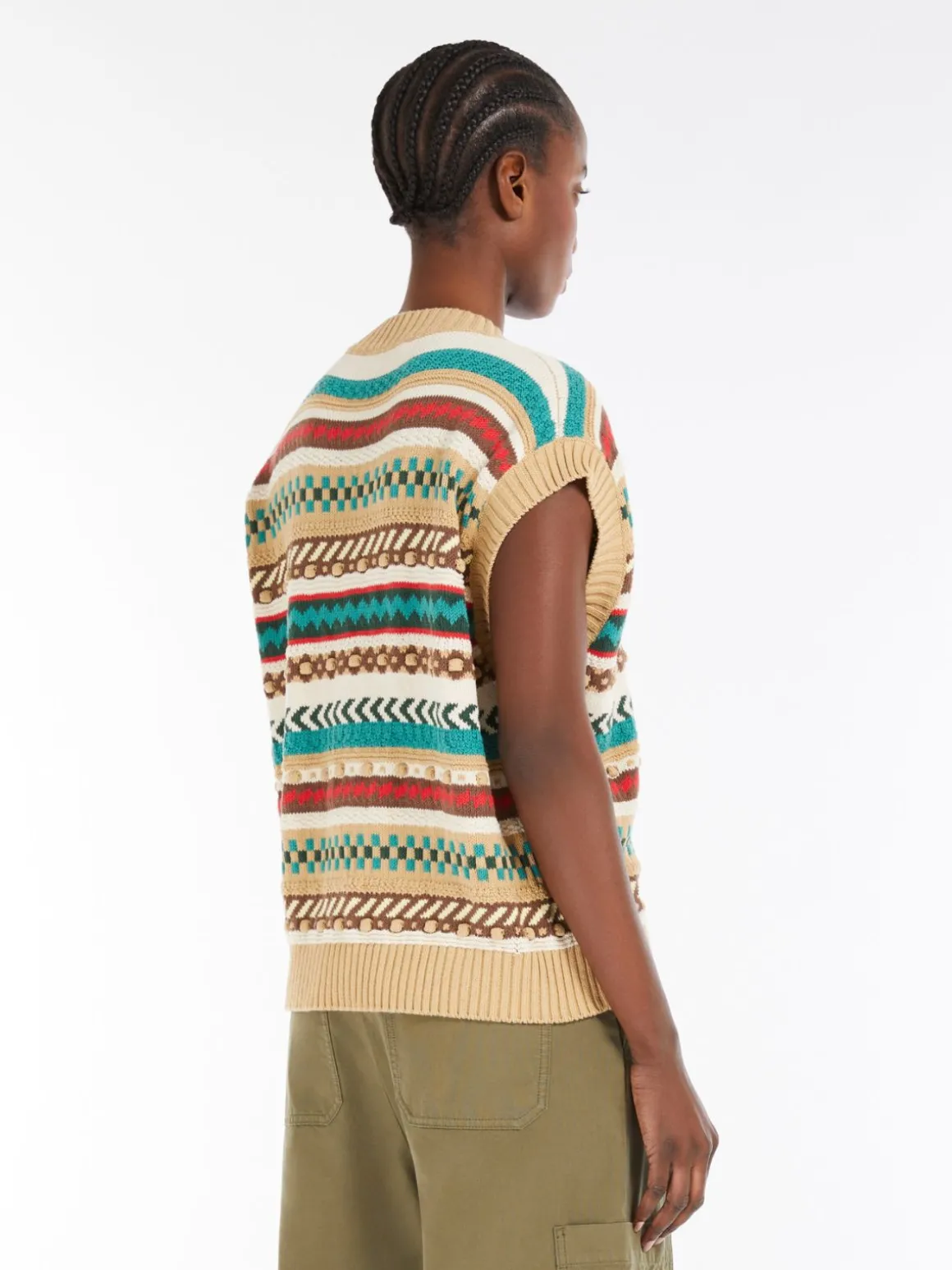 gilet_in_filato_di_cotone_jacquard_2.webp Hot Gilet in filato di cotone jacquard Maglie