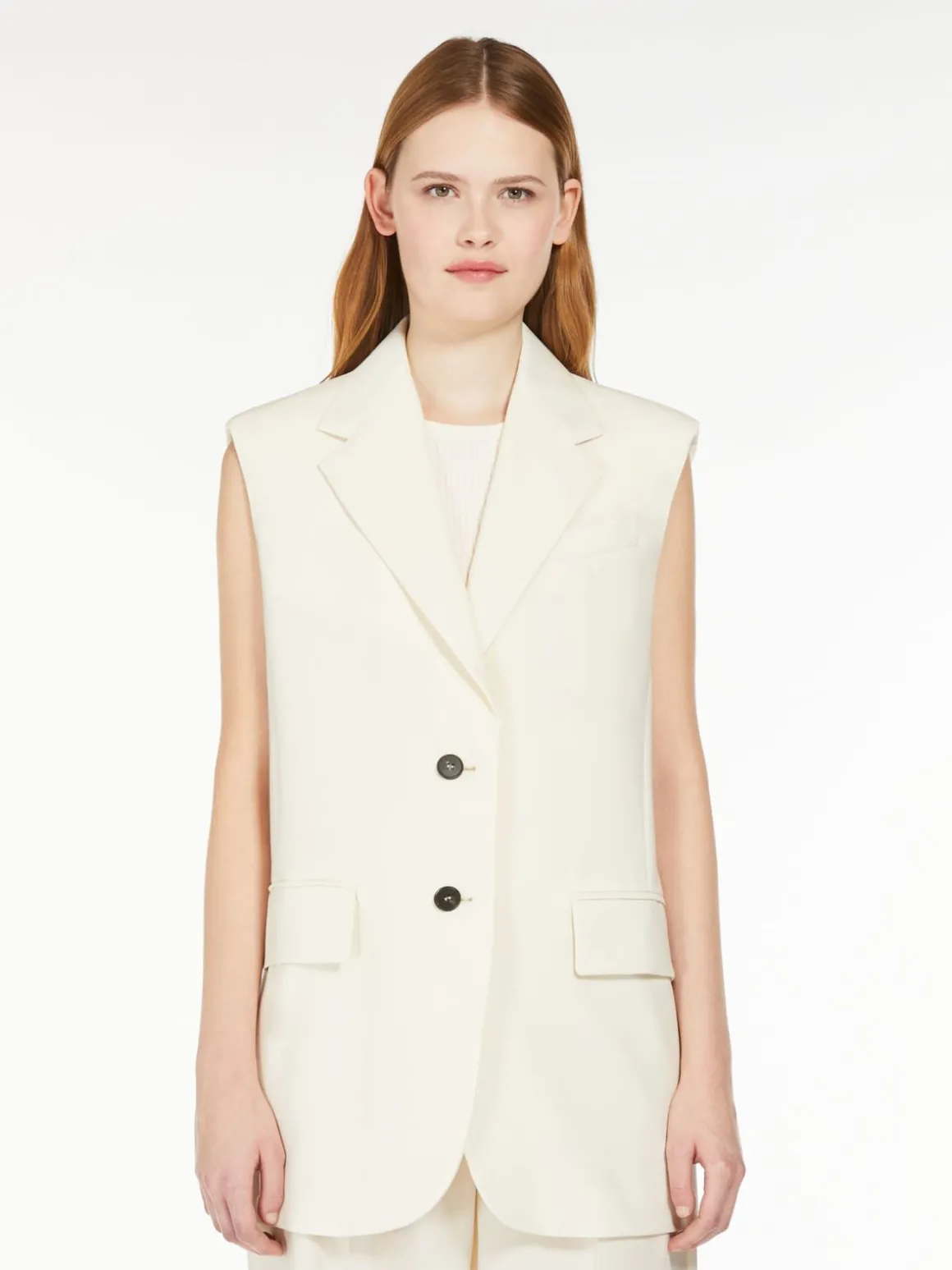 Hot Gilet in tela di lana stretch Completie Tailleur | Gilet