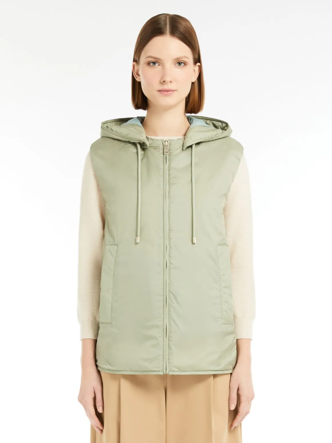 New Gilet reversibile in tela antigoccia Imbottiti E Parka