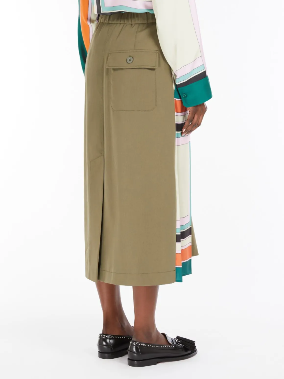 gonna_in_twill_stampato_e_gabardina_2.webp Flash Sale Gonna in twill stampato e gabardina Gonne