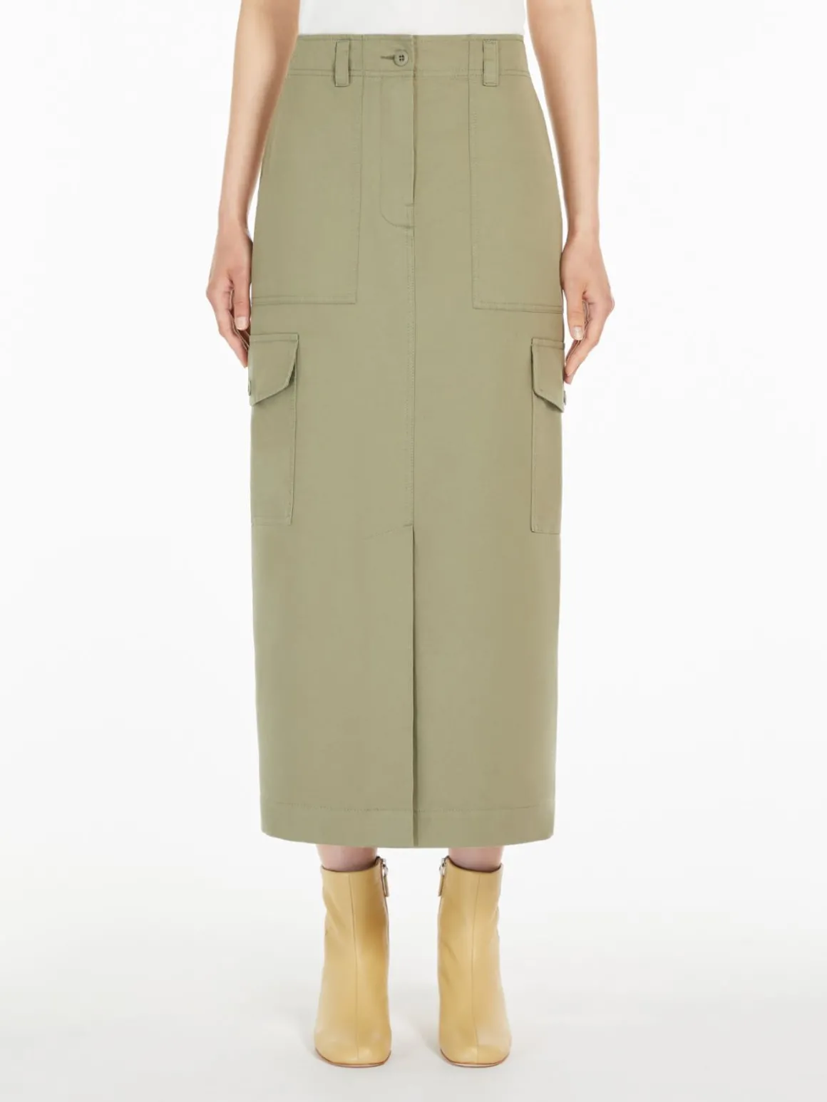 Fashion Gonna lunga in canvas di cotone Gonne