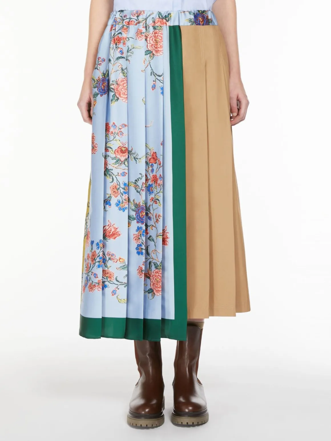 Sale Gonna midi in tela e twill stampato Gonne