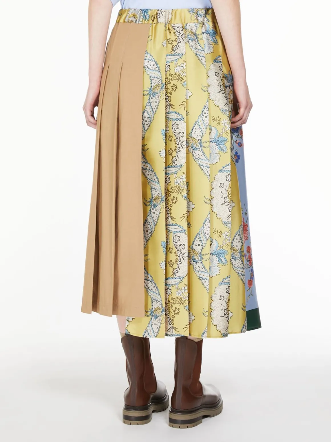 gonna_midi_in_tela_e_twill_stampato_2.webp Sale Gonna midi in tela e twill stampato Gonne