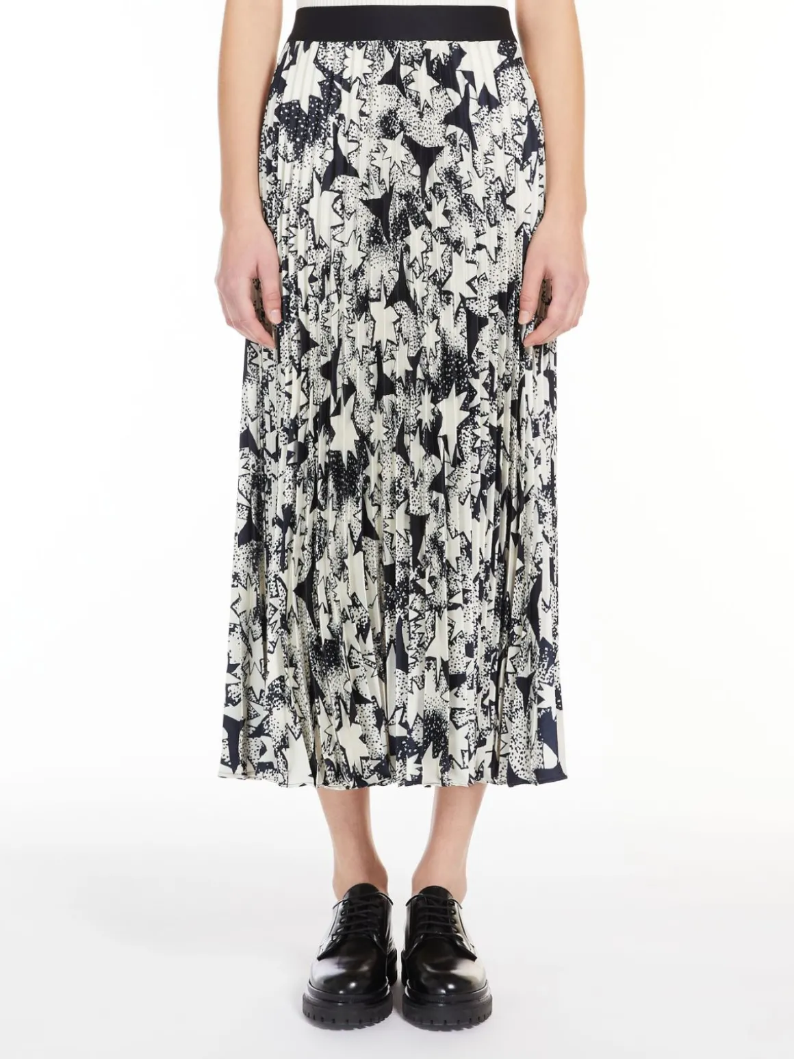 Cheap Gonna plissé in twill stampato Gonne
