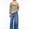 New Jeans ampi in denim con logo Pantaloniejeans