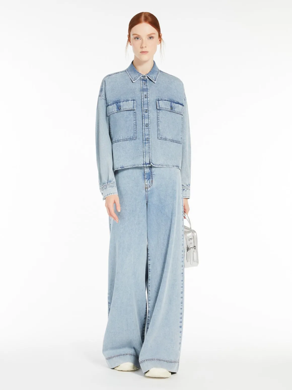 Outlet Jeans ampio in denim Pantaloniejeans