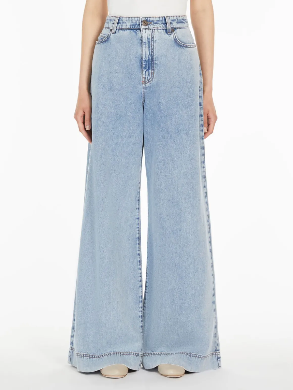 Outlet Jeans ampio in denim Pantaloniejeans